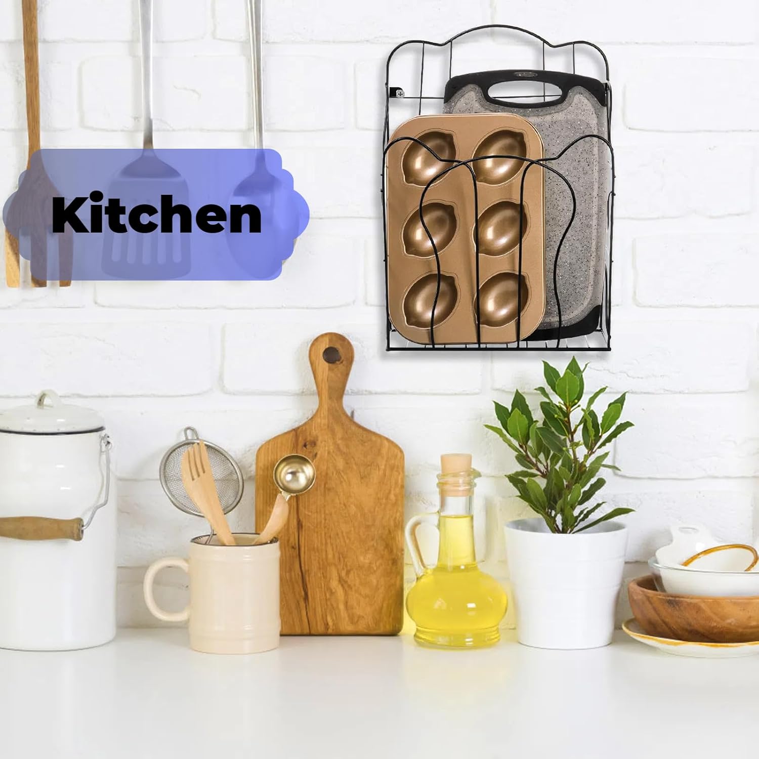 ZOOFOX Wall Mounted Magazine Holder Organizer