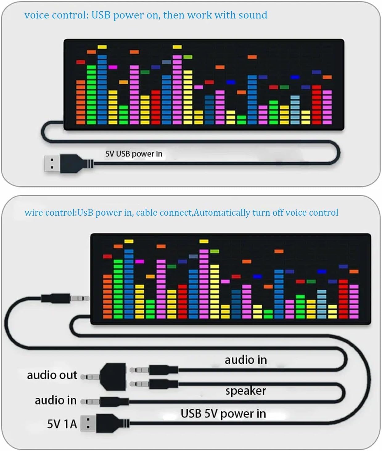 Drphiru RGB Audio Visualizer Alarm Clock