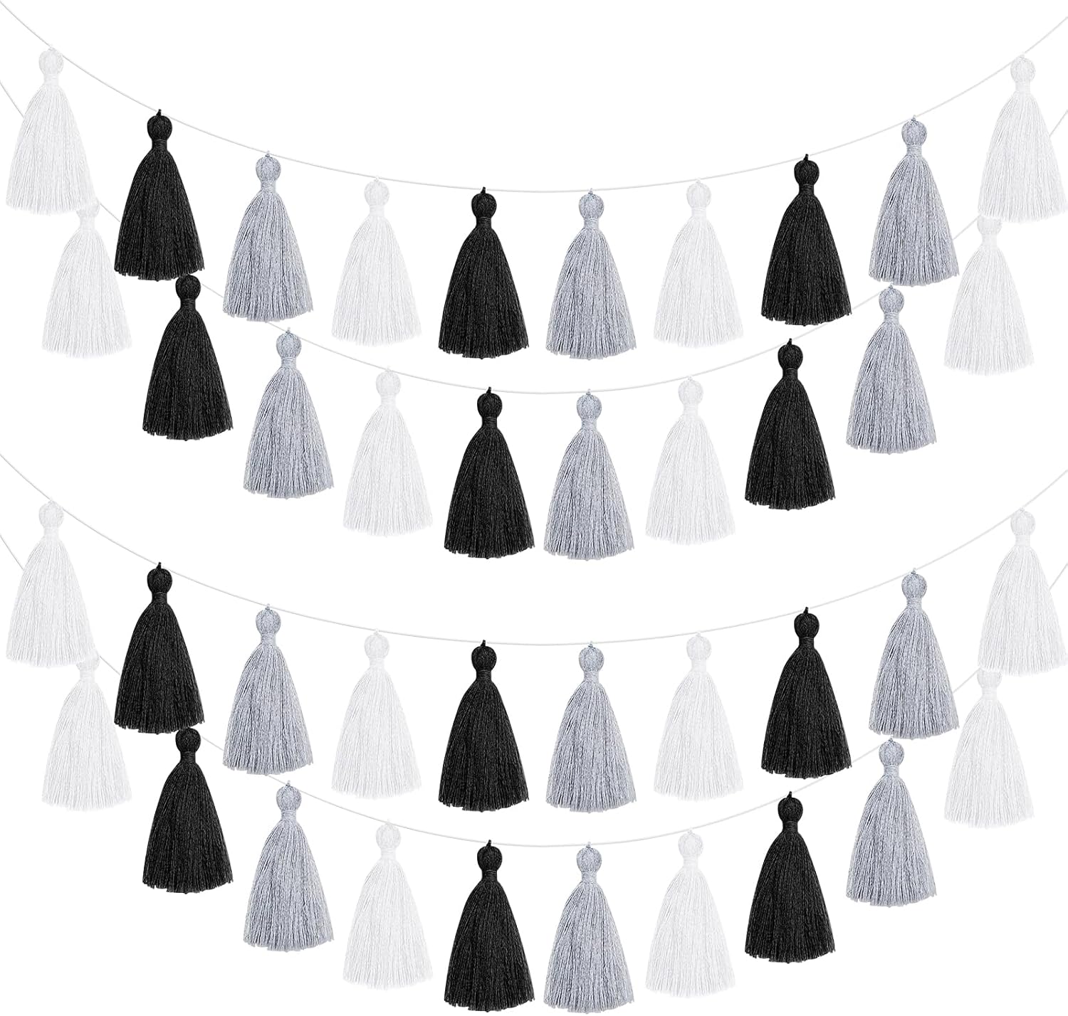 WILLBOND 4 Piece Tassel Garland Classroom Decor