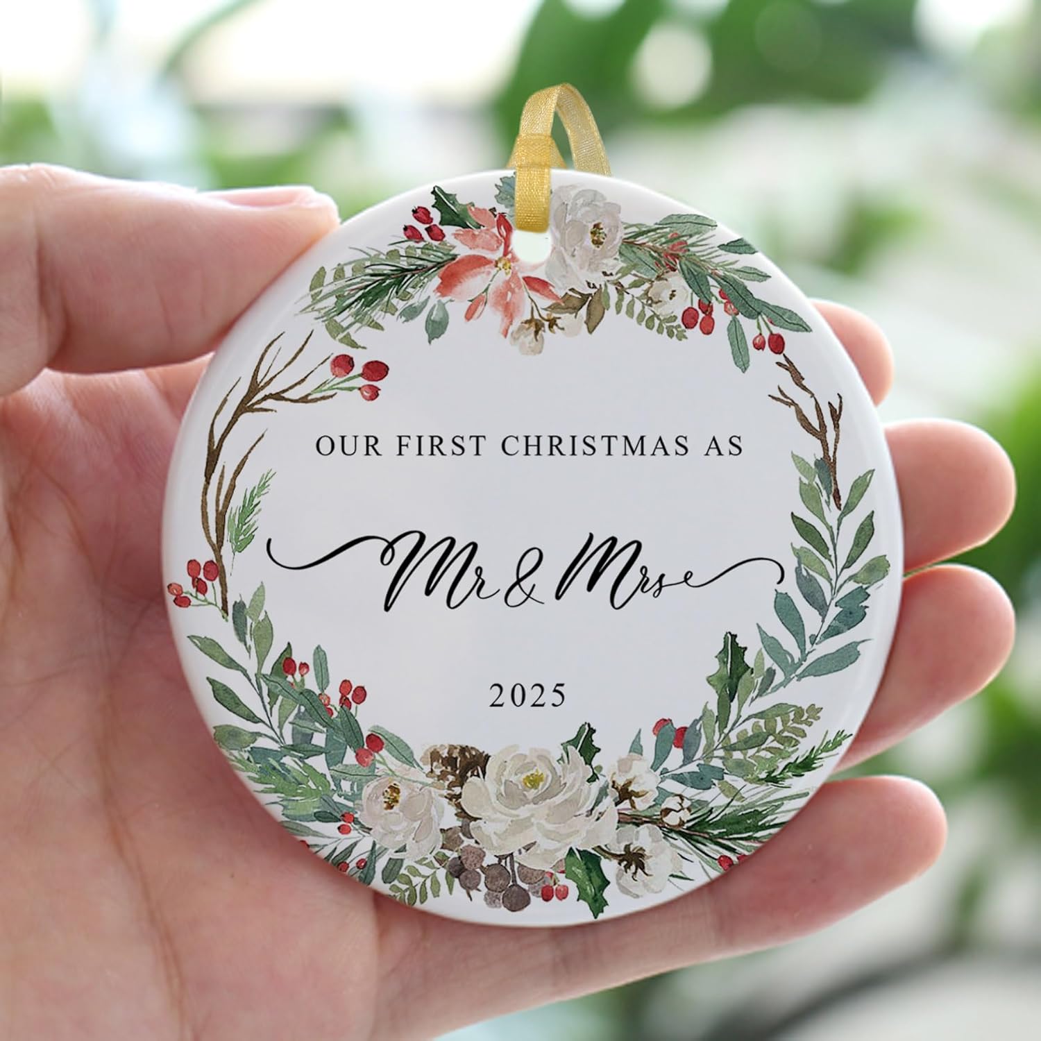2025 First Christmas Mr Mrs Hanging Ornament