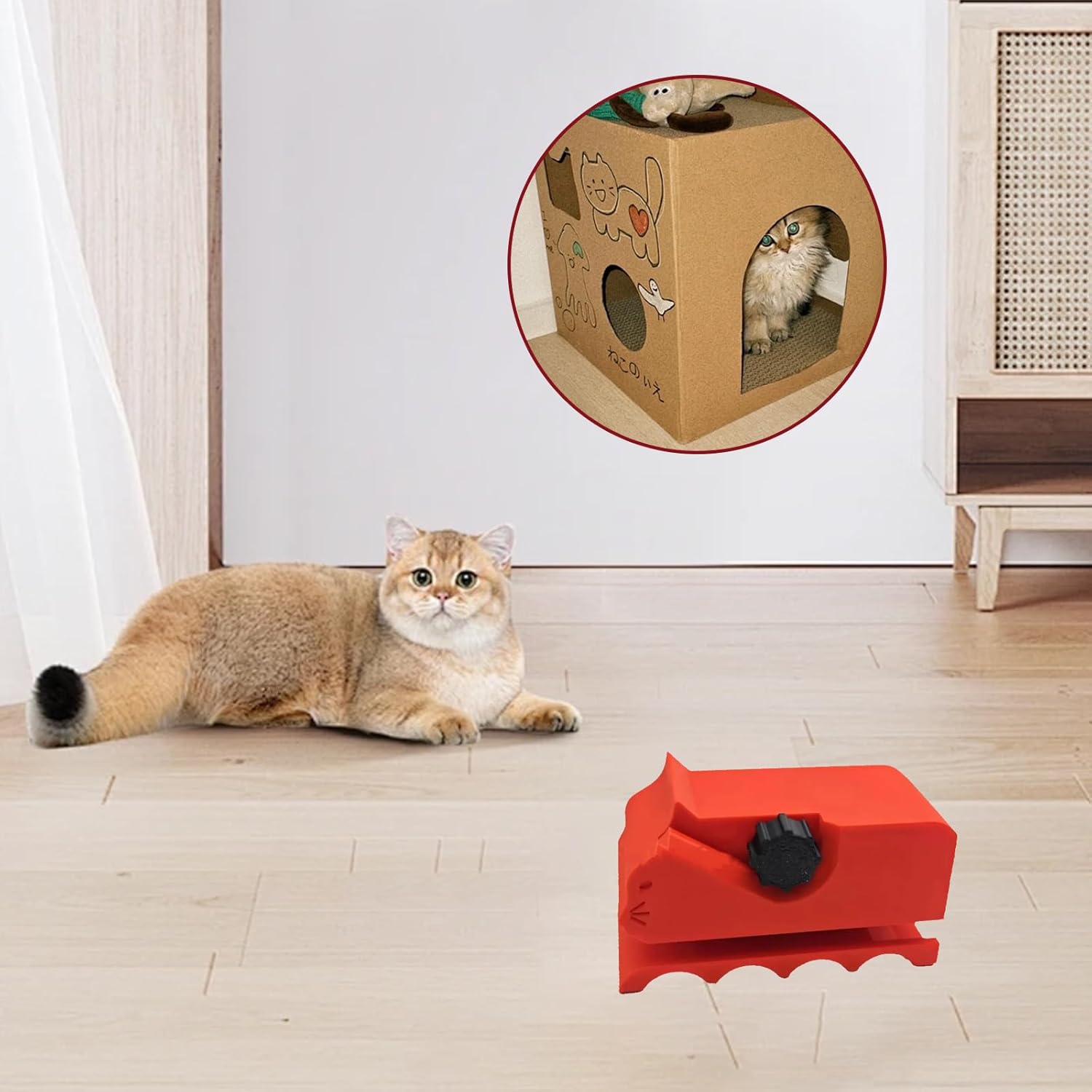ROBOHOOK Cardboard Cutter for Cat Scratchers and DIY Projects Red