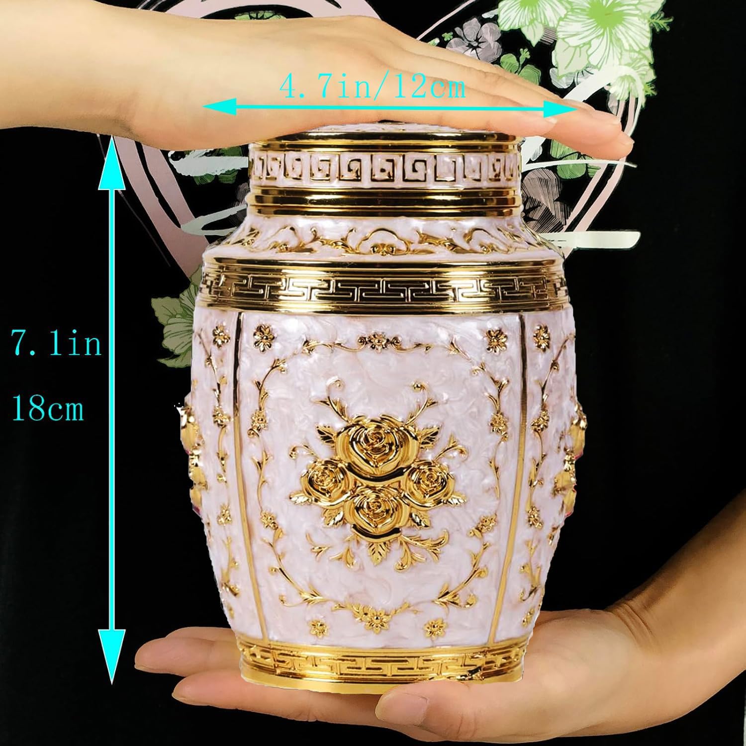 Keepsake Rose Urn for Human Ashes Medium