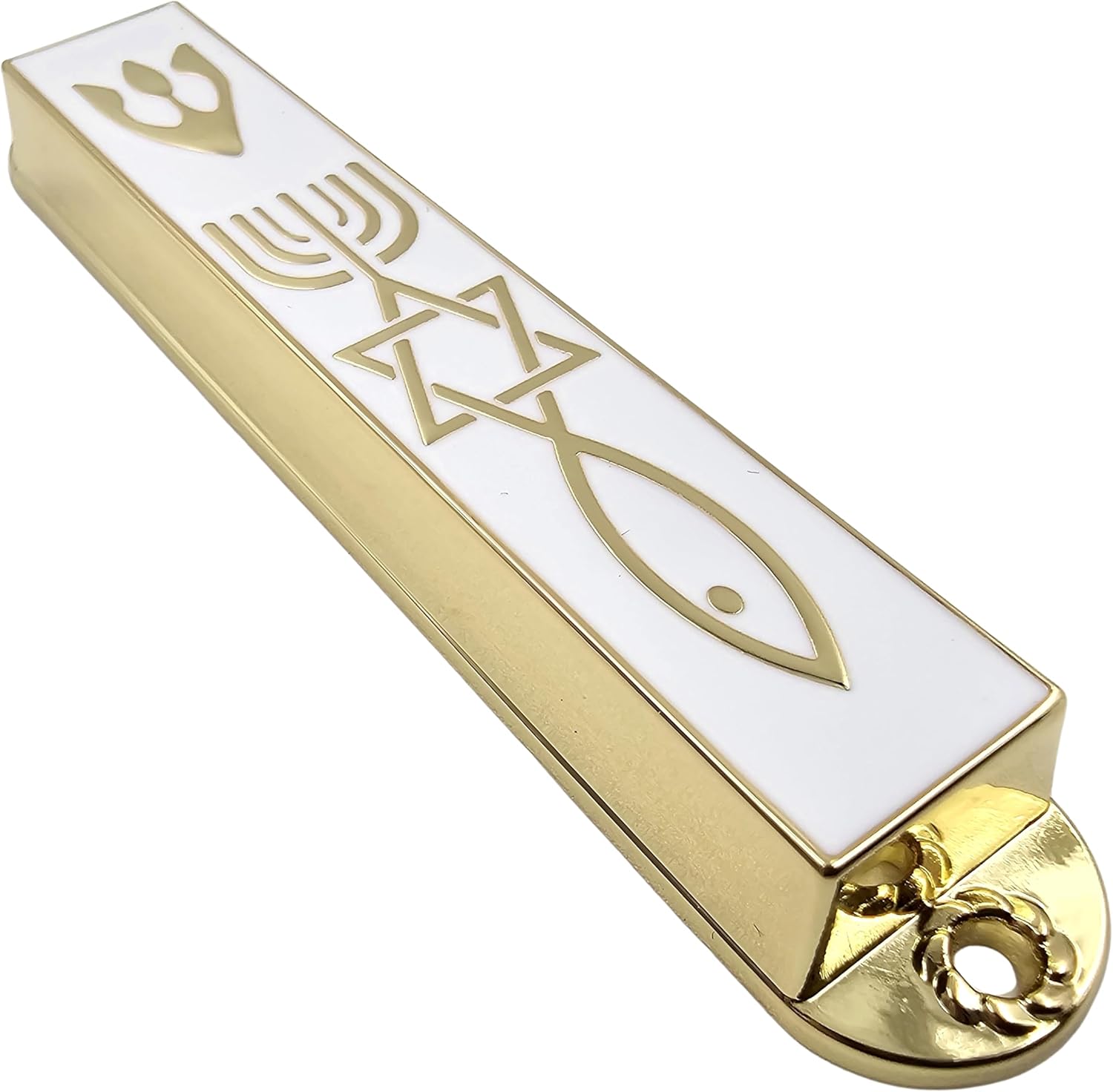 Protection Mezuzah Case with Scroll - 35 Inch White