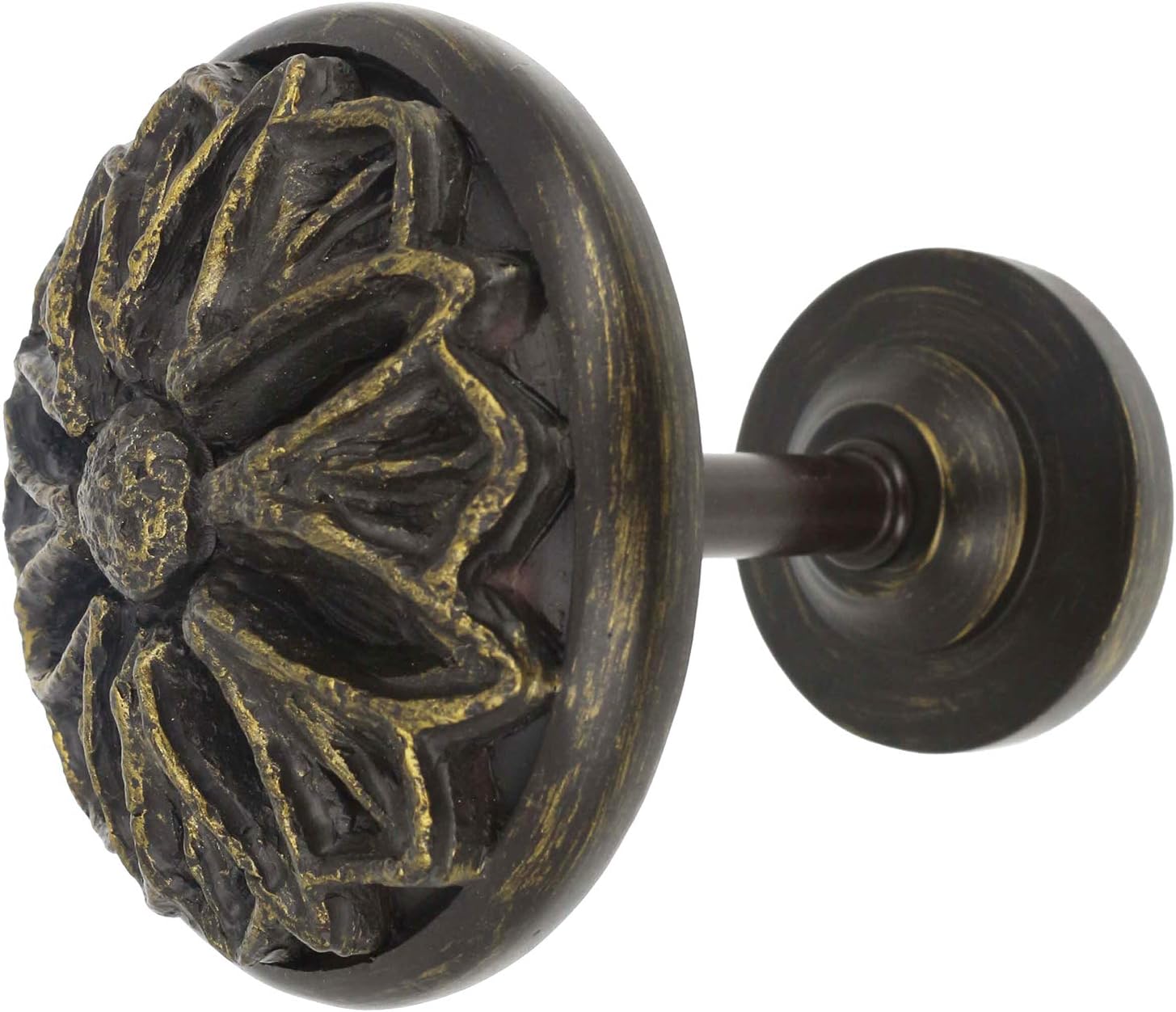 MERIVILLE 2-Piece Petal Medallion Holdbacks with Tassel Holder Bronze