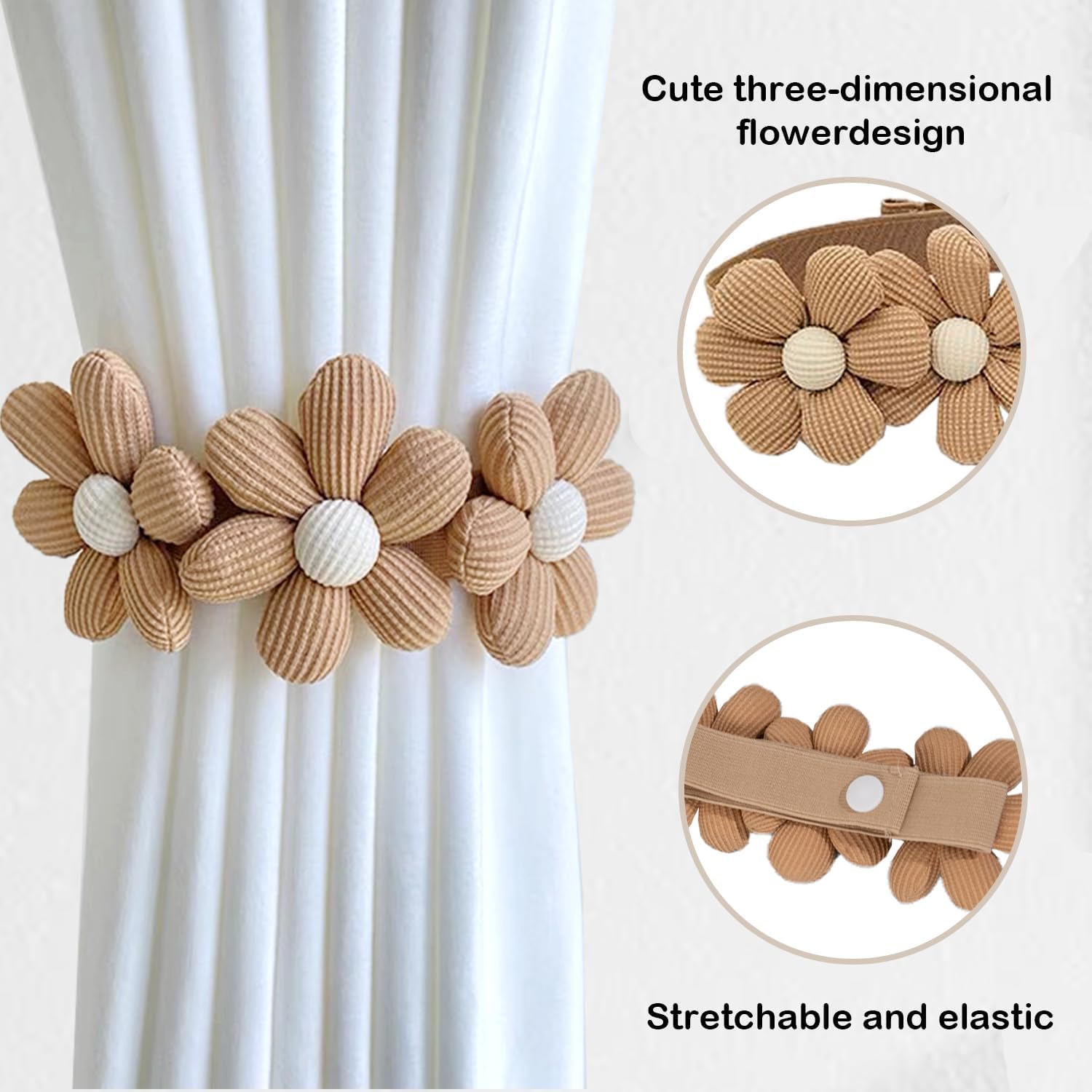 SRG Sunflower Curtain Tiebacks 2 Pack