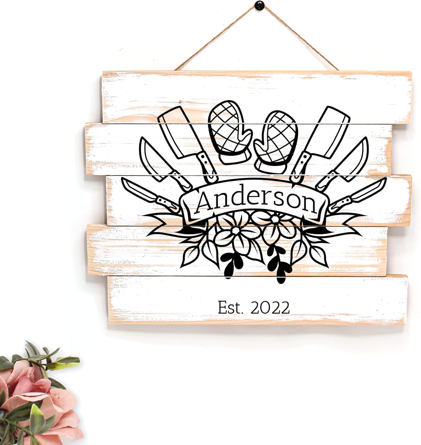 Rustic Kitchen Wall Sign 10x12 Custom Name Metal Decor