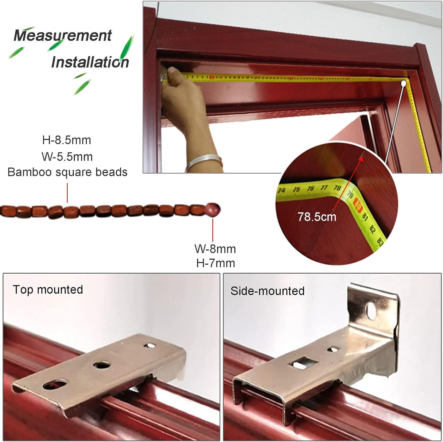 Bamboo Beaded Curtain for Doorway Privacy Screen