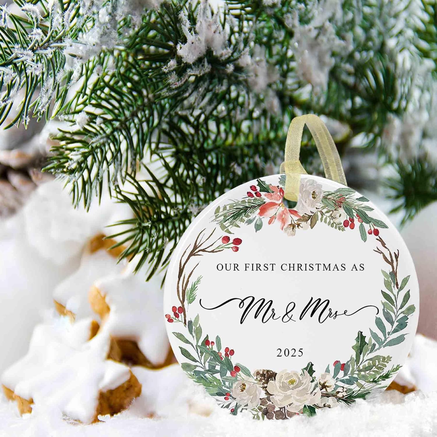 2025 First Christmas Mr Mrs Hanging Ornament