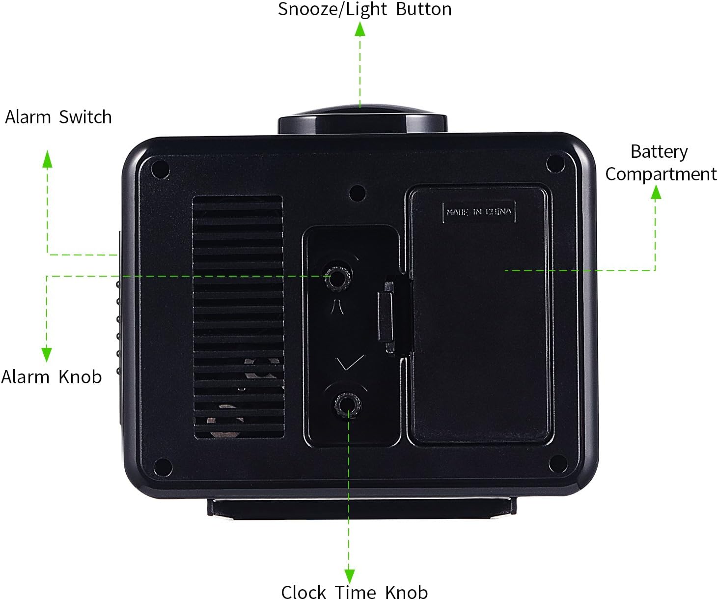 Loud Alarm Clock with Silent Mode for Heavy Sleepers