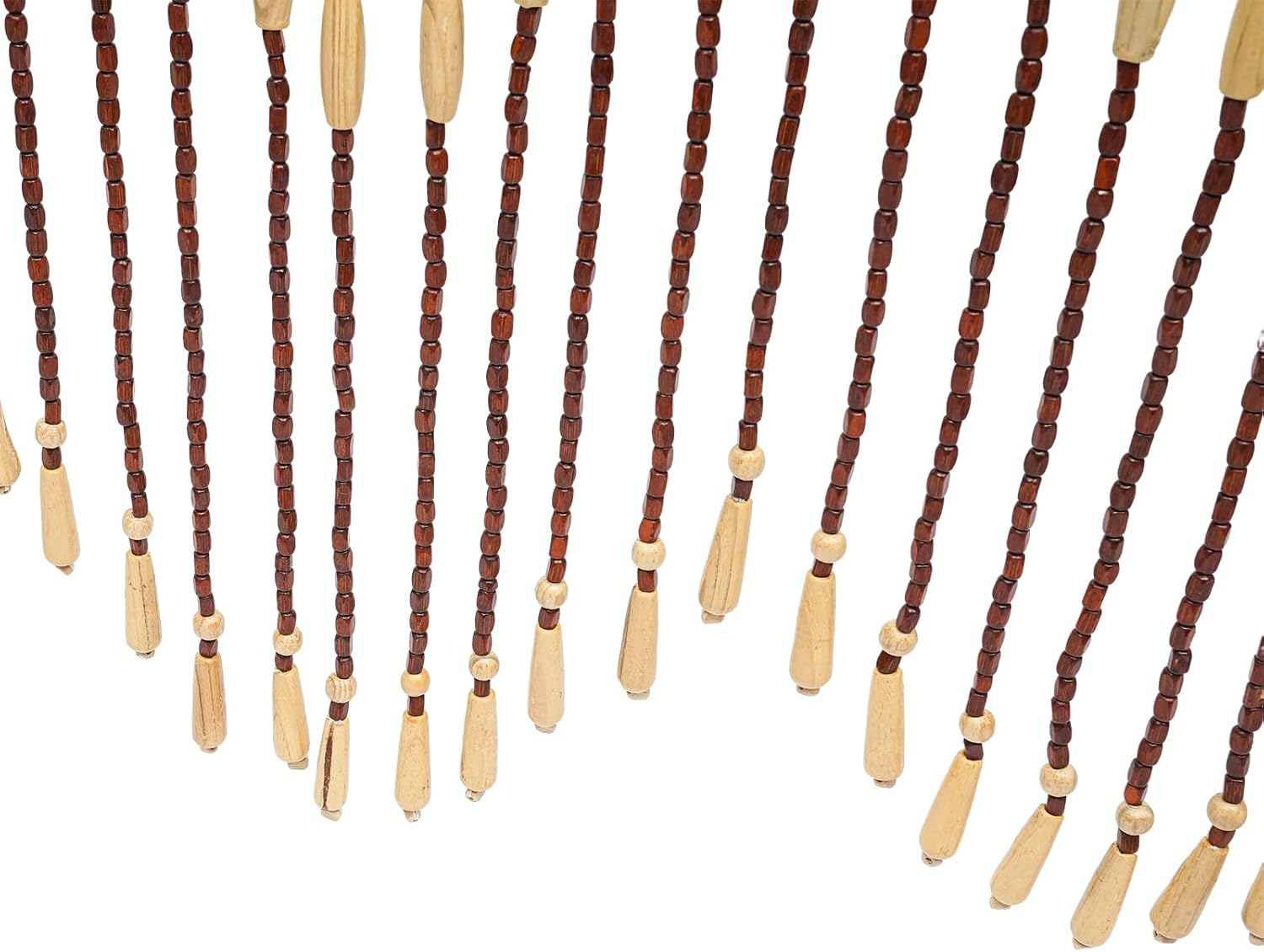 Natural Wooden Door Beaded Curtain with 31 Strands