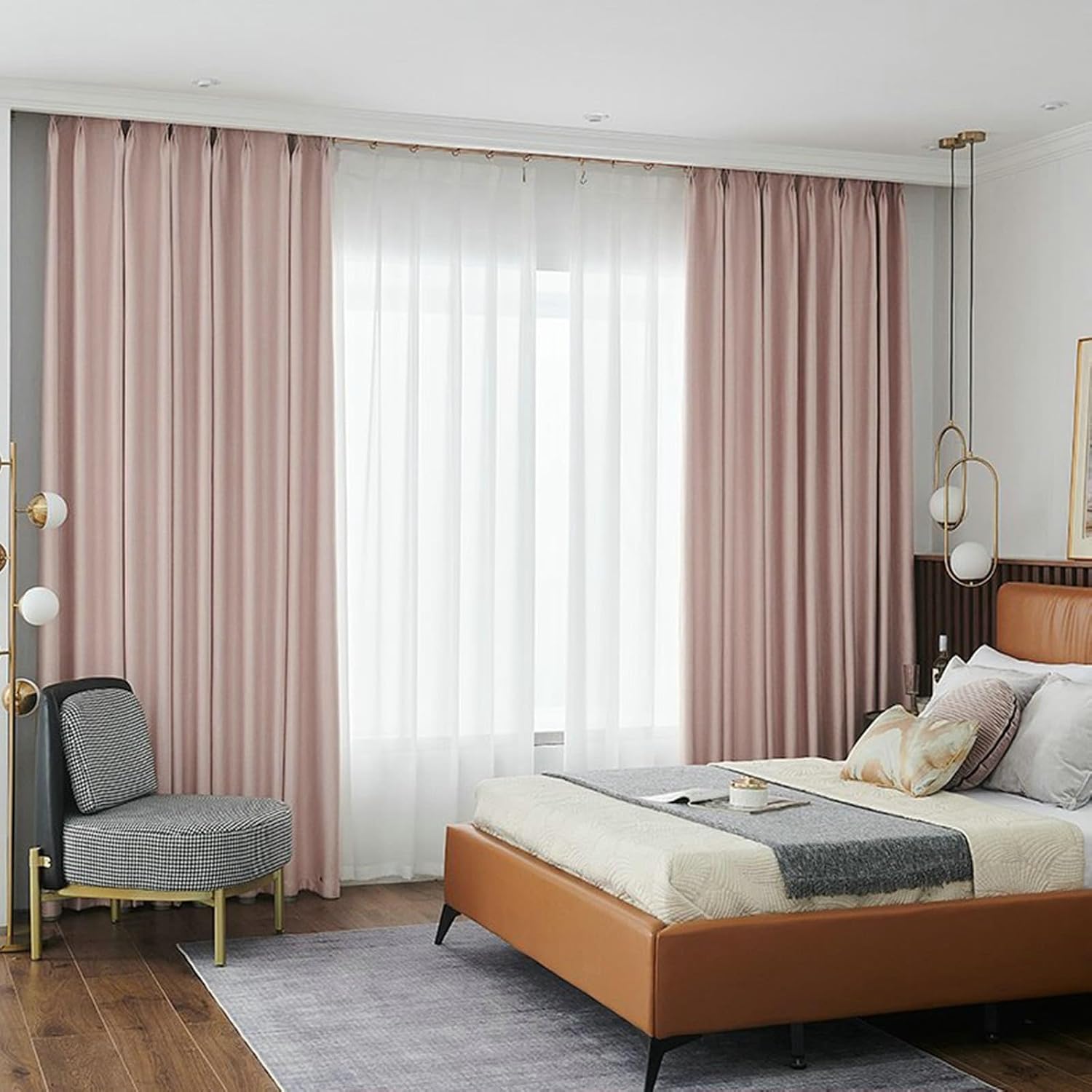Wycian Kitchen Window Treatments Sheer Curtains 2 Pack Cotton Solid 40W x 96H