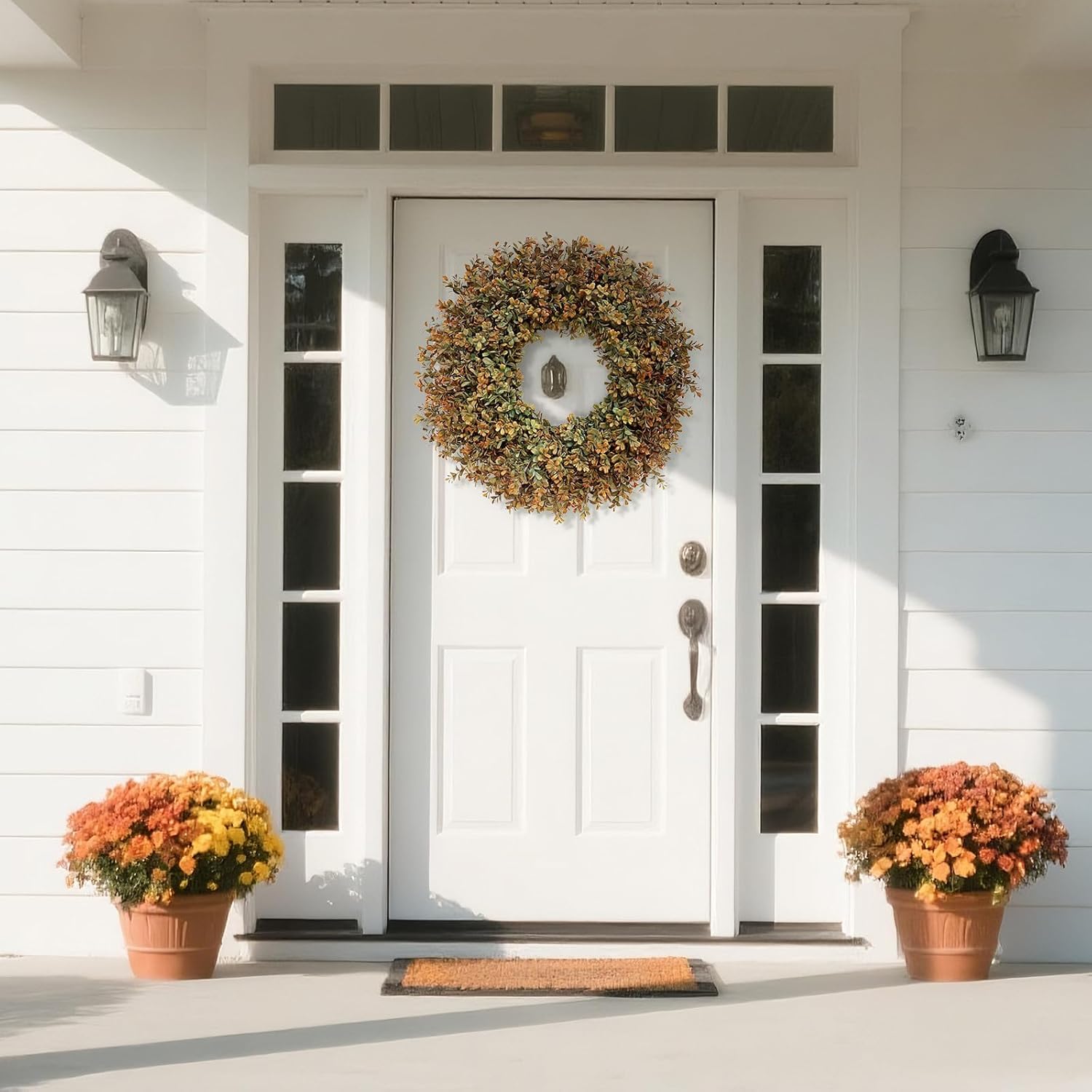26 Inch Large Fall Wreath for Front Door and Porch