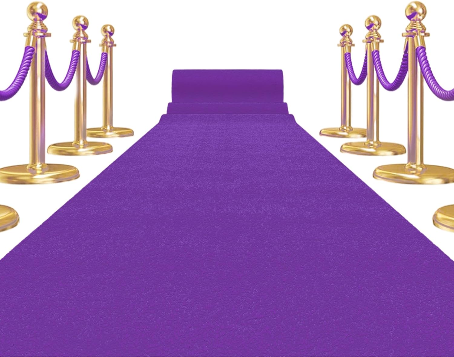 Purple Carpet Runner for Party 25x15ft 120GSM Runway Rug