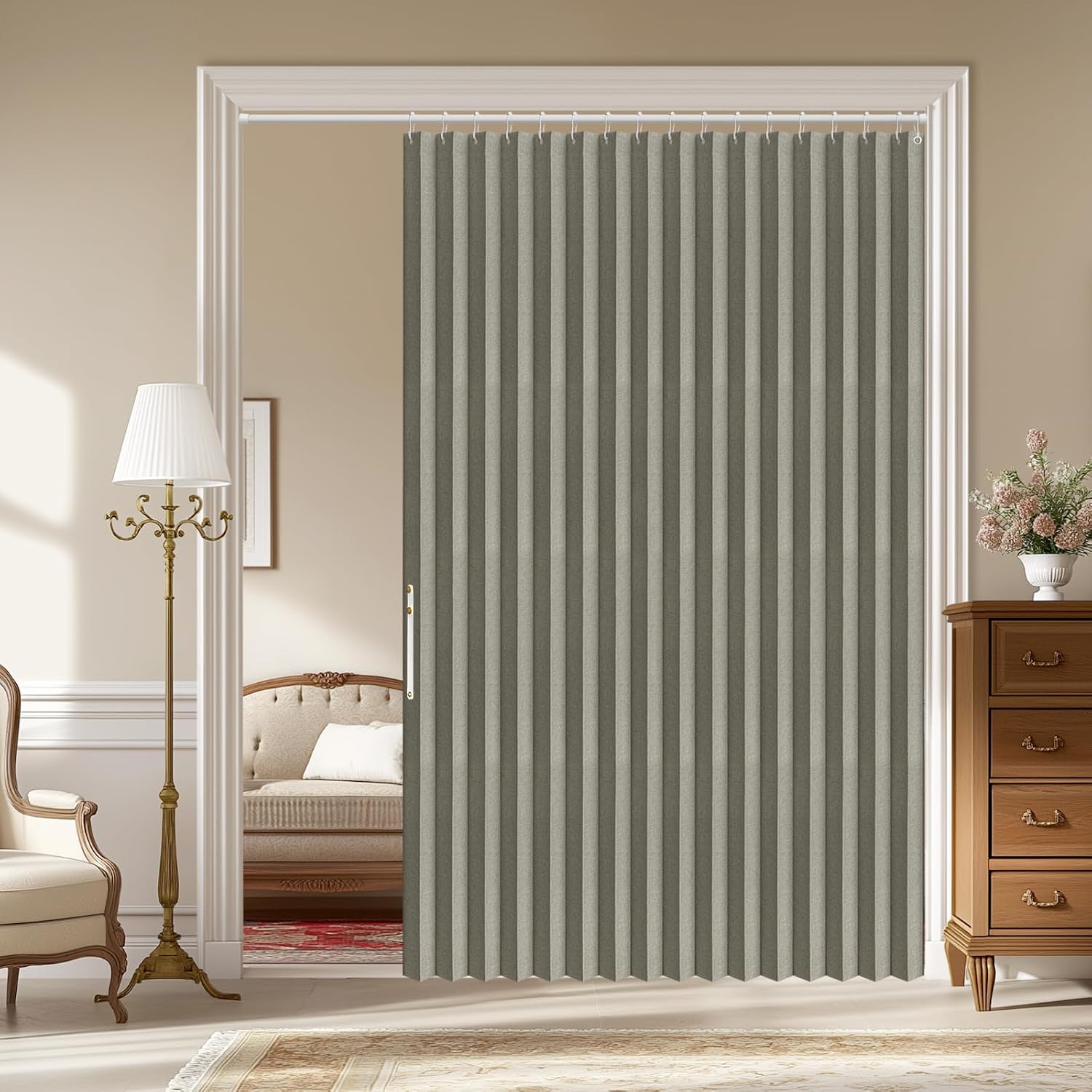 AJAZZ 100 Blackout Accordion Door Curtain 1 Panel