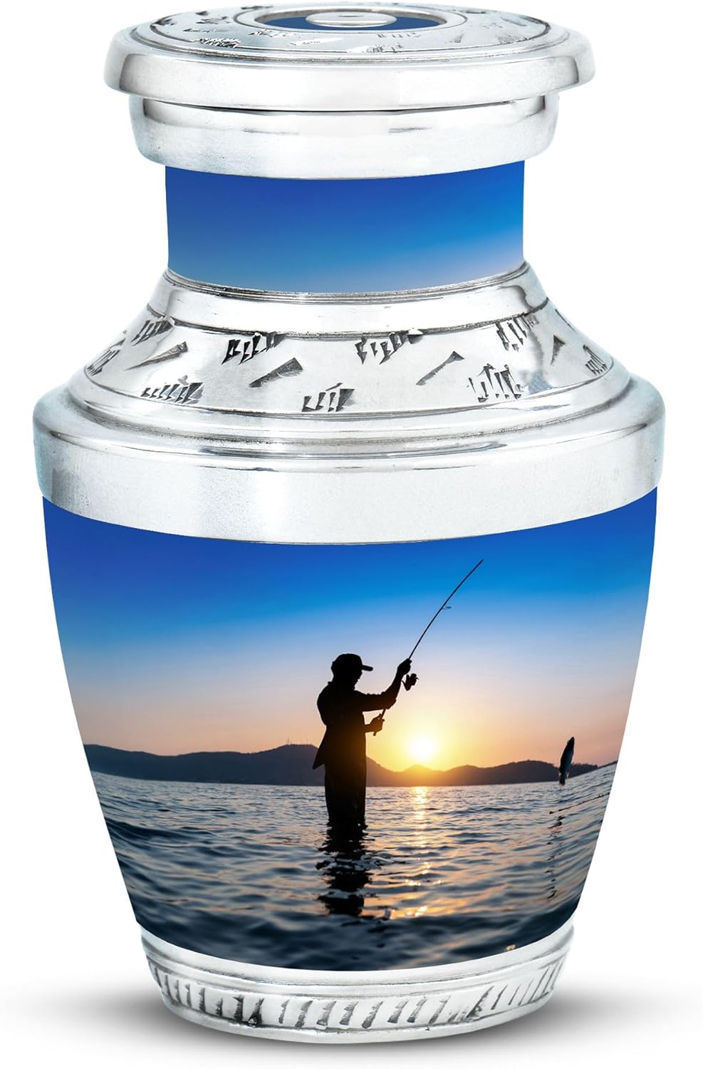3 Inch Fisherman Keepsake Urn for Ashes Adult Male