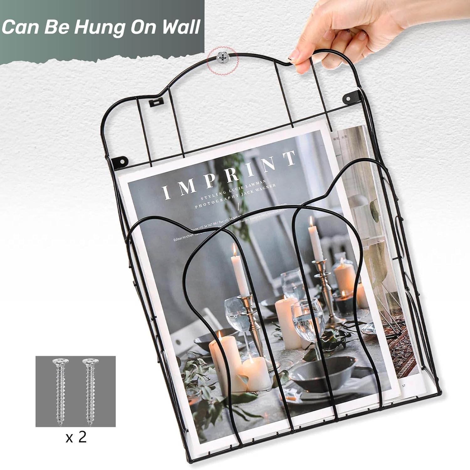 ZOOFOX Wall Mounted Magazine Holder Organizer