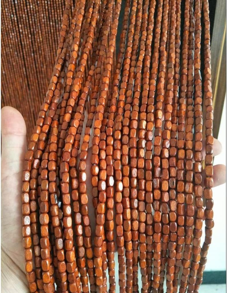 90 Strands Bamboo Wood Beaded Curtain with Rods for Doorways