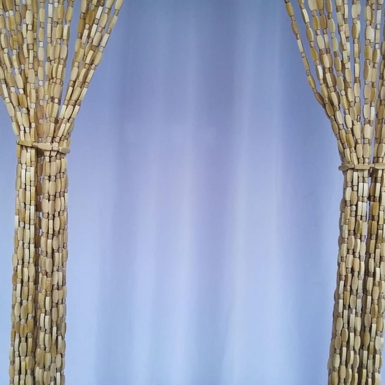 LEOSXA Bamboo Bead Curtain 30 Strands Door Divider