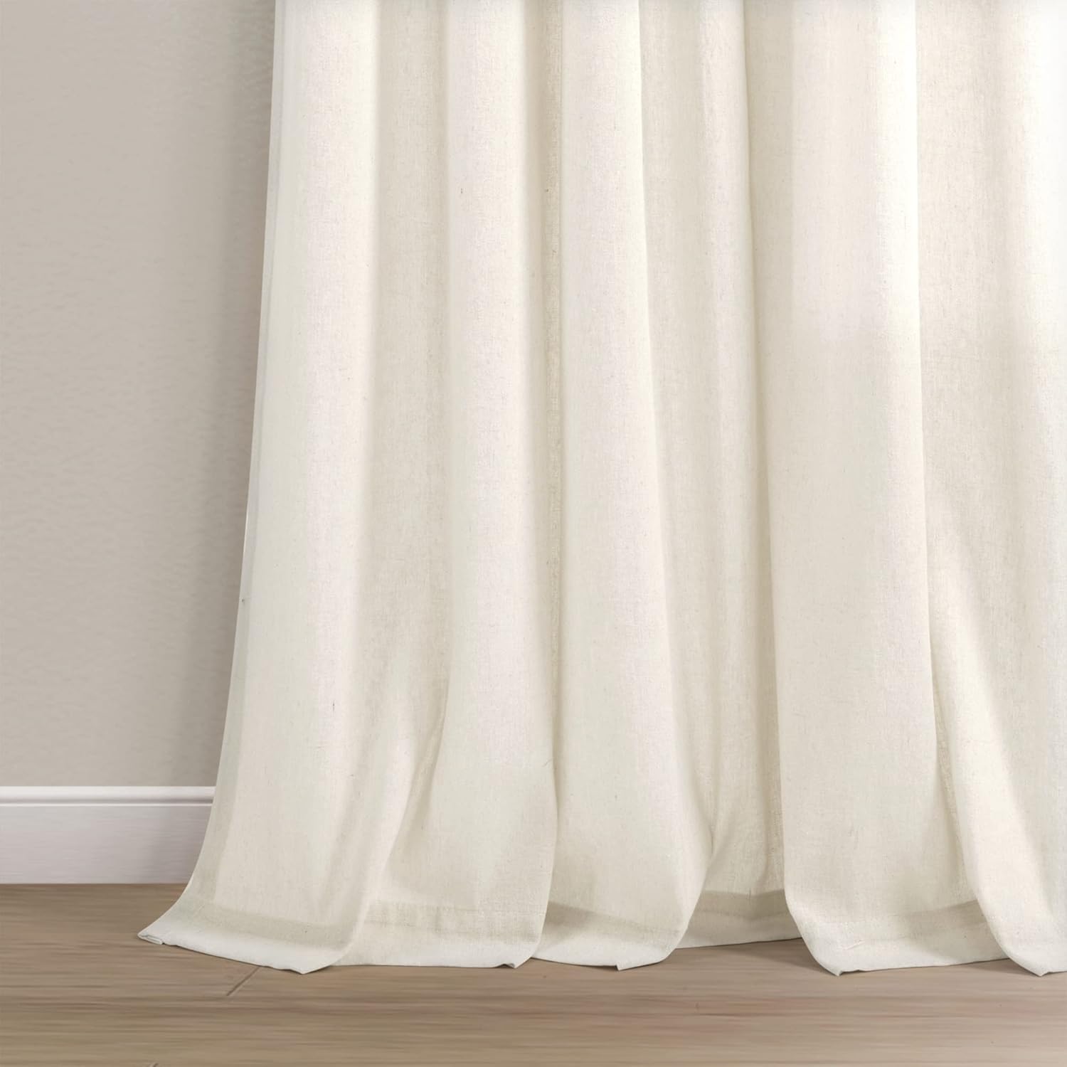 Lush Decor Boho Faux Linen Tassel Window Curtain Panels Pair