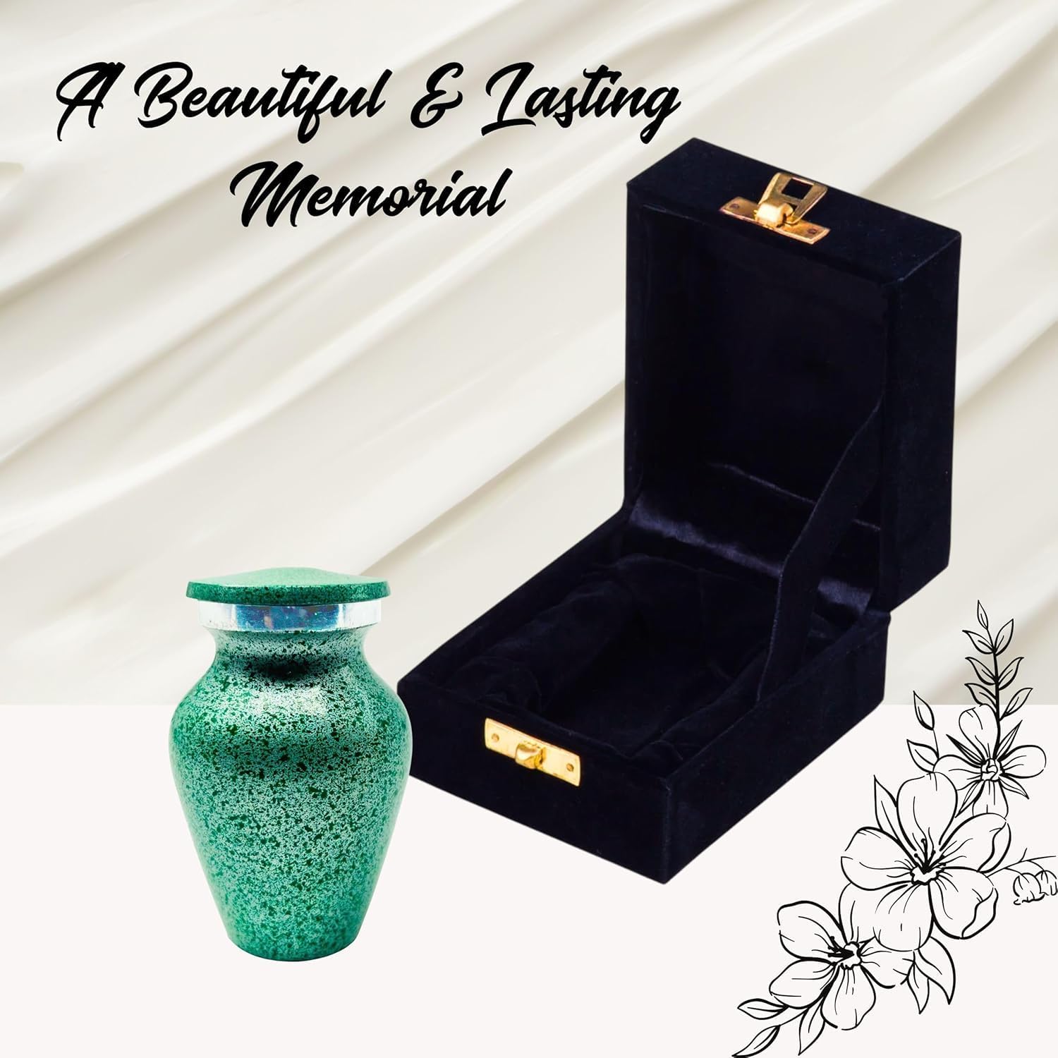 Keepsake Urn with Velvet Box and Mini Marble Finish