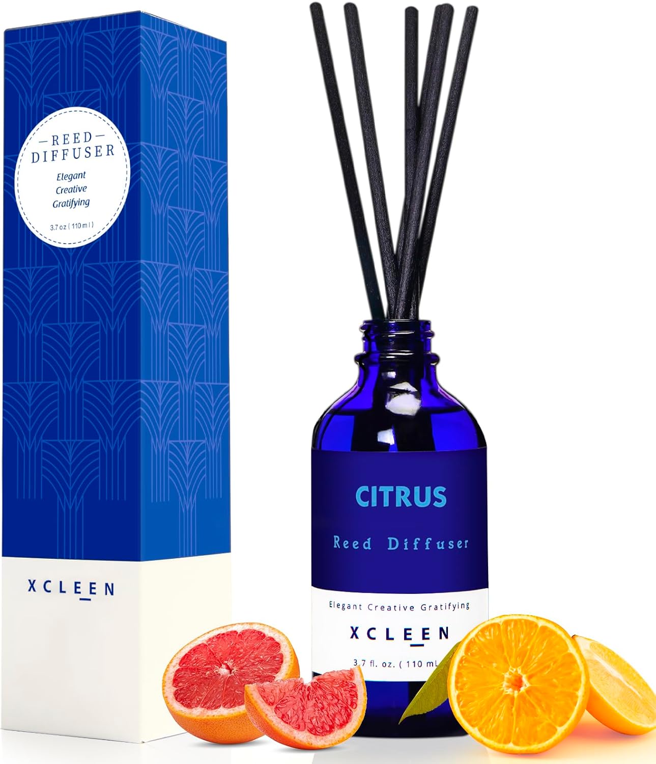 Citrus Scented Reed Diffuser Set Orange Lime Lemon