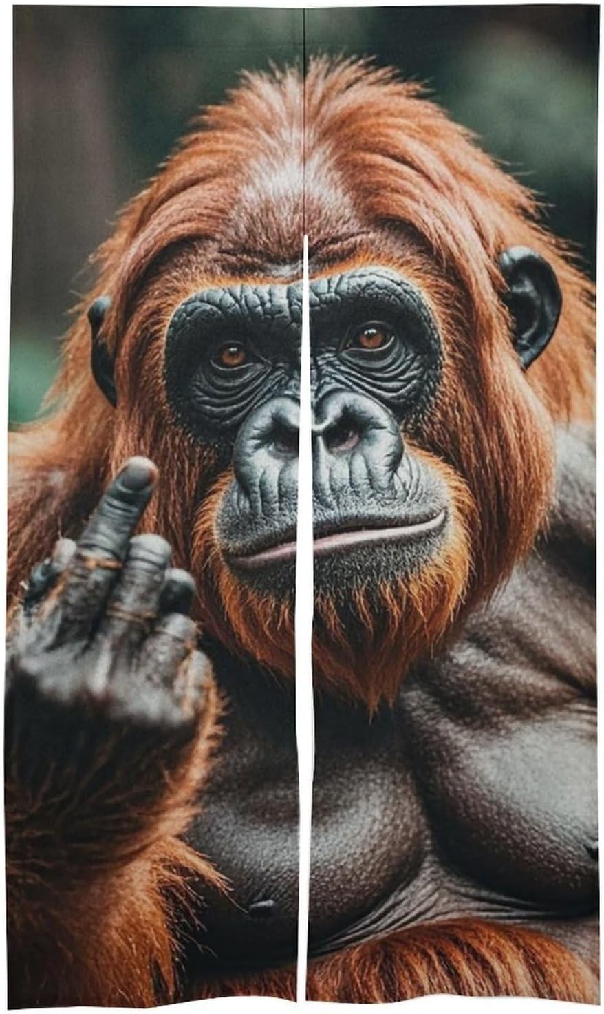Gorillas Door Curtain Panel 17x57 Inch Split Door Divider