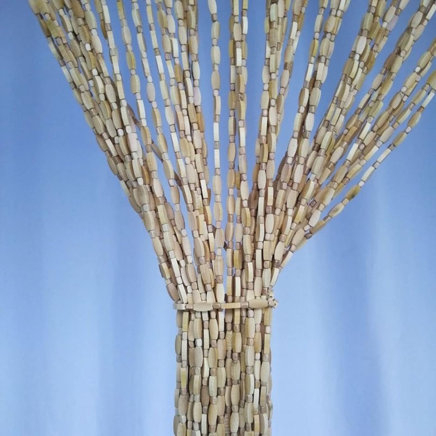 LEOSXA Bamboo Bead Curtain 30 Strands Door Divider