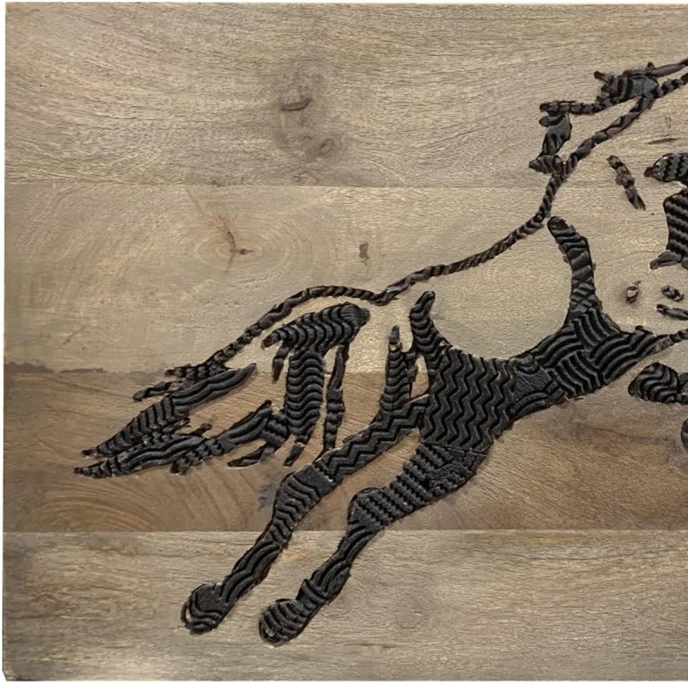 19 X 24 Black And Brown Horse Wall Sculpture