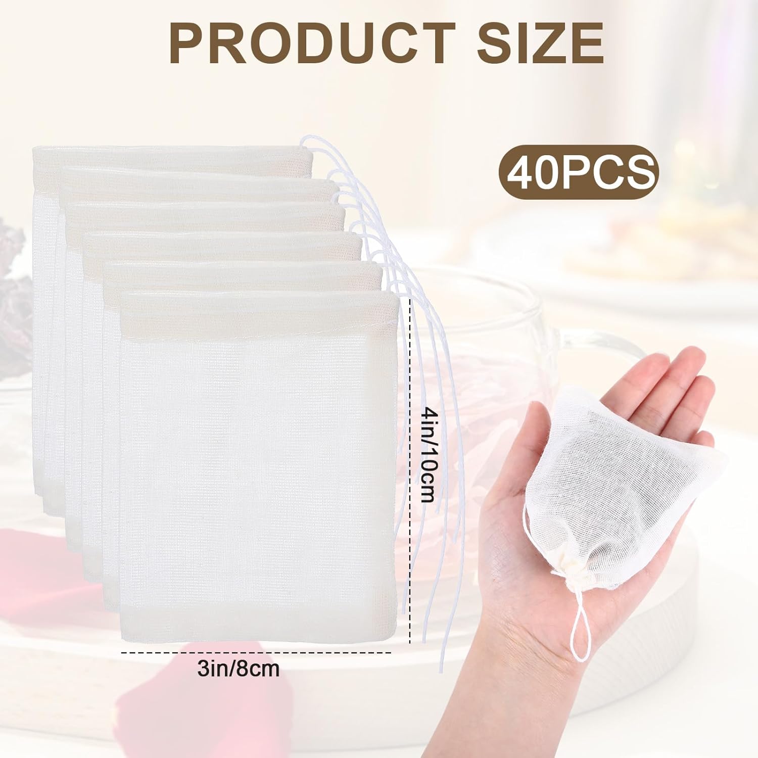 40Pcs Spice Bags for Cooking and Storage