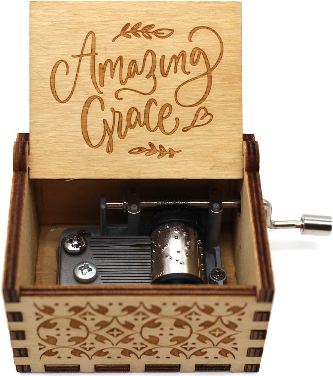 Ukebobo Wooden Music Box - Amazing Grace Melody Gift