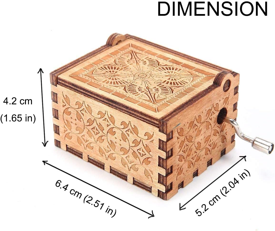 Ukebobo Wooden Music Box - Amazing Grace Melody Gift