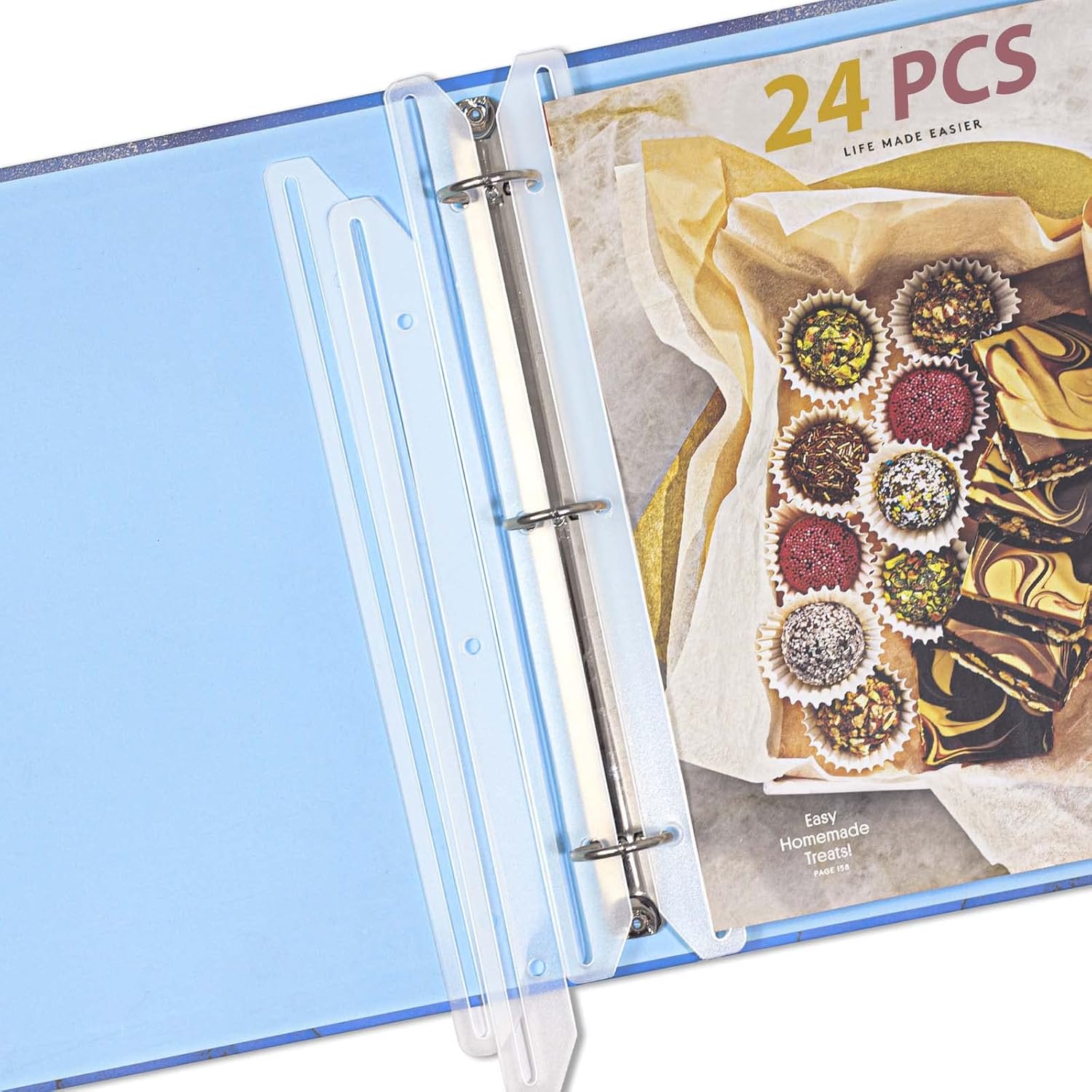 40Pcs 3 Hole Magazine Holders Organizer Strips