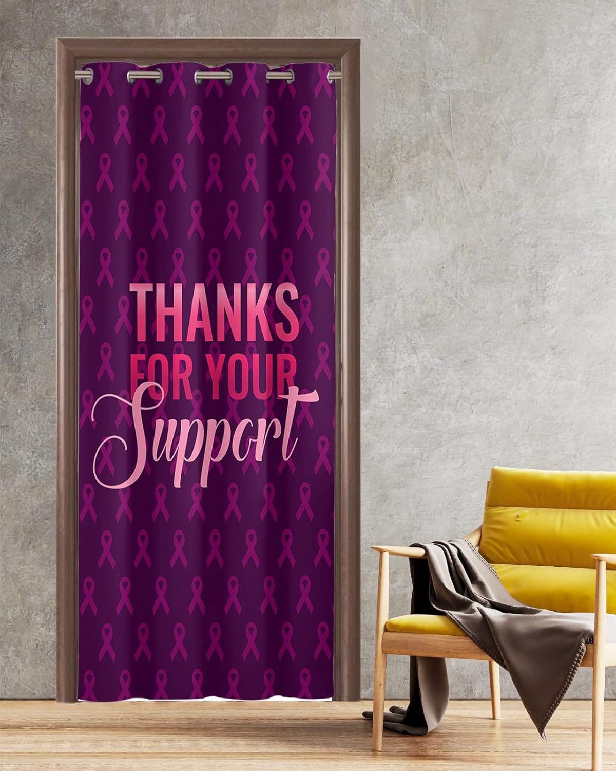 Thanks for Your Support Door Curtains - Blackout 78 Inch Panels
