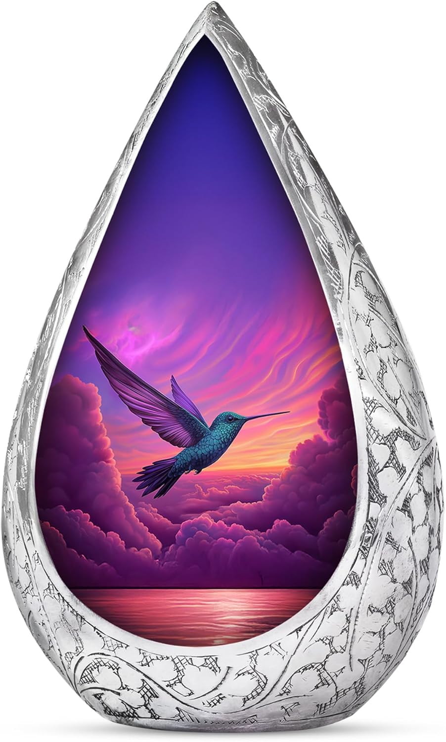 Blue Hummingbird Urn for Human Ashes 3 Inch