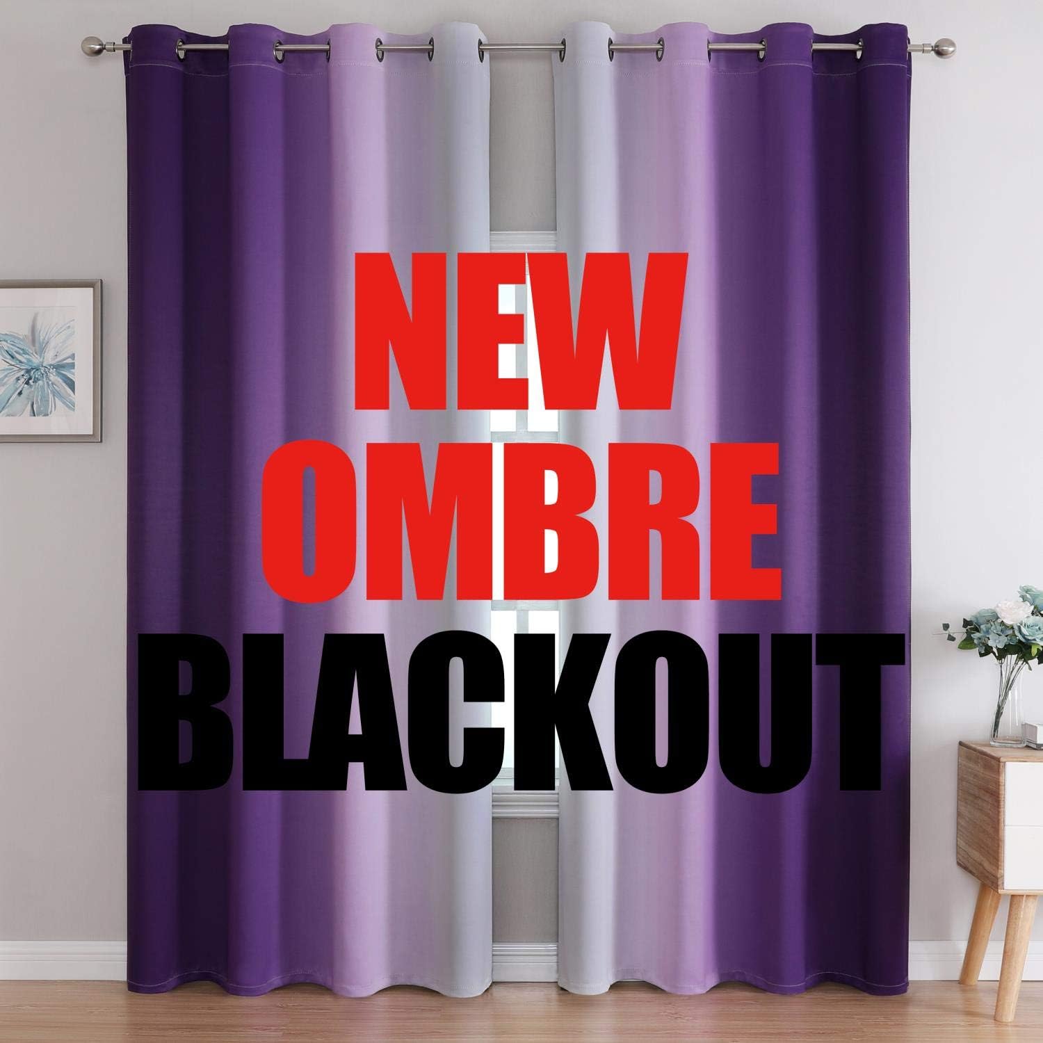 G2000 Ombre Blackout Curtains 2 Panels Set