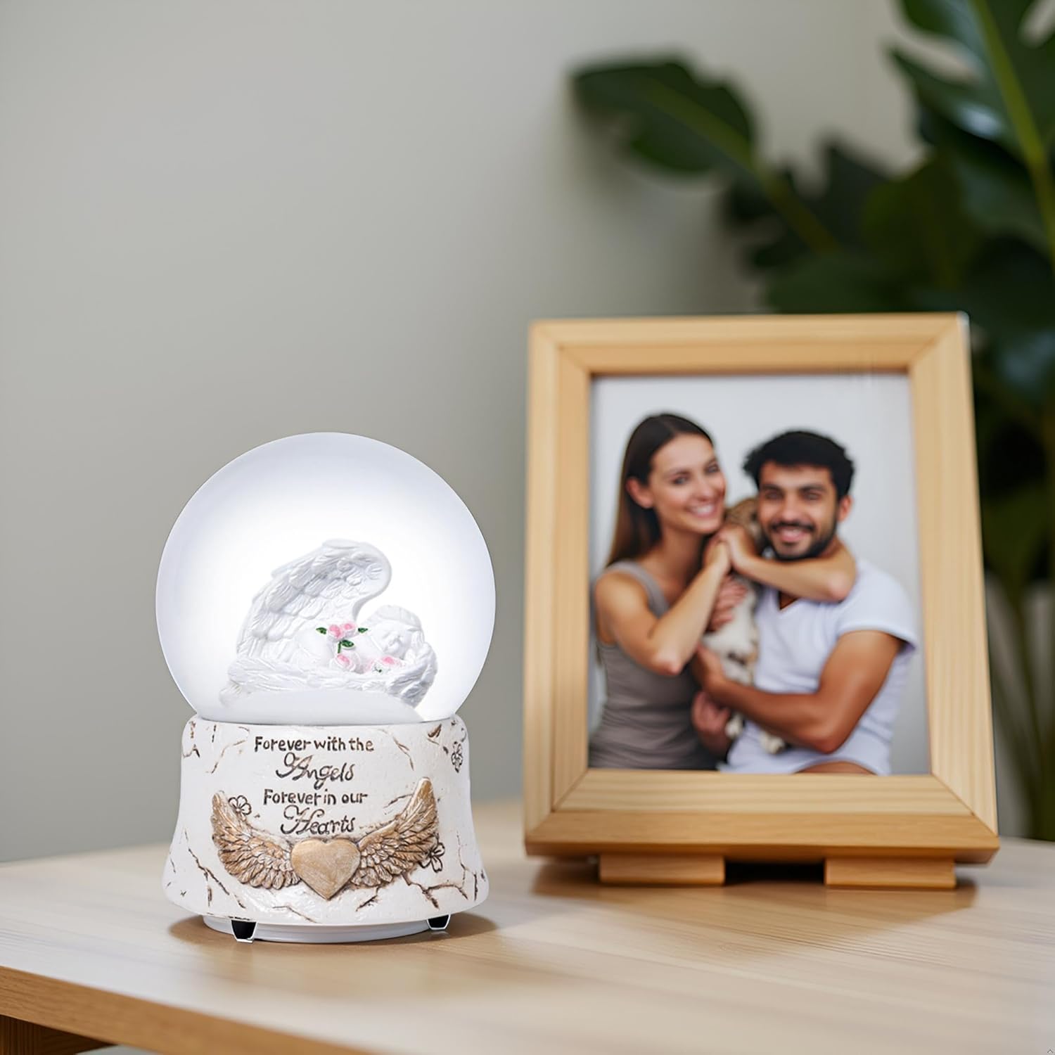 Pet Memorial Musical Snow Globe Angel Keepsake
