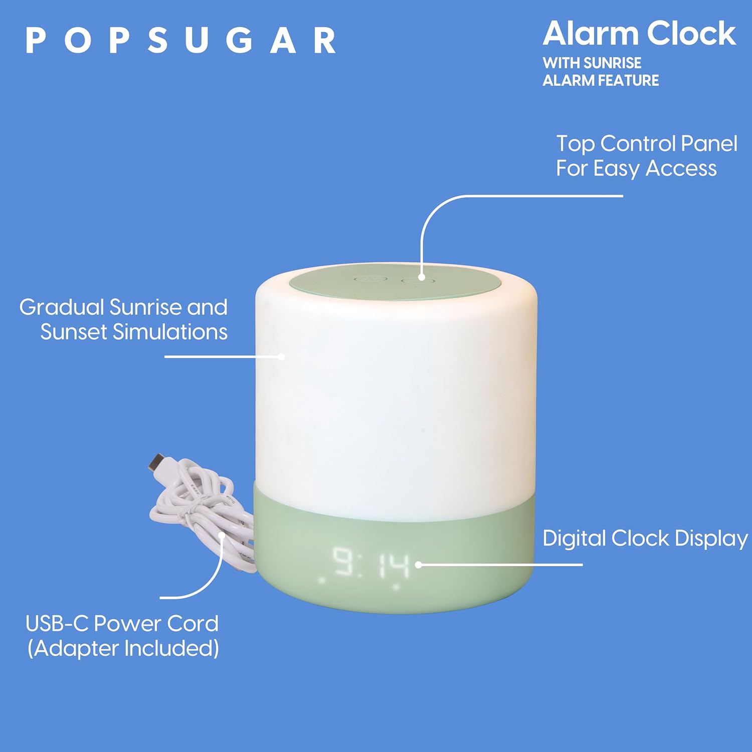 POPSUGAR Sunrise Alarm Clock with Light and Sound