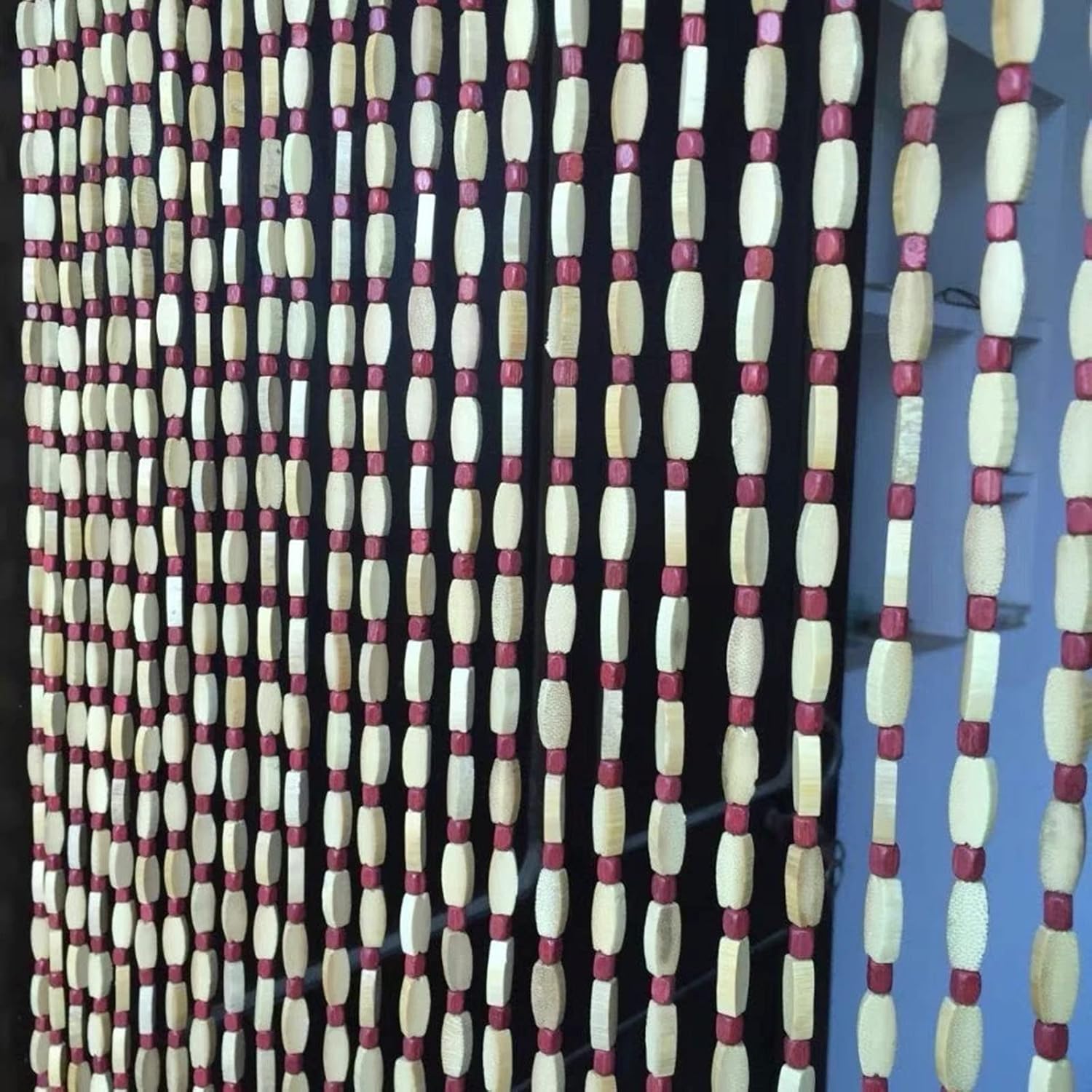 Bamboo Beaded Curtain for Doorway Partition Decor