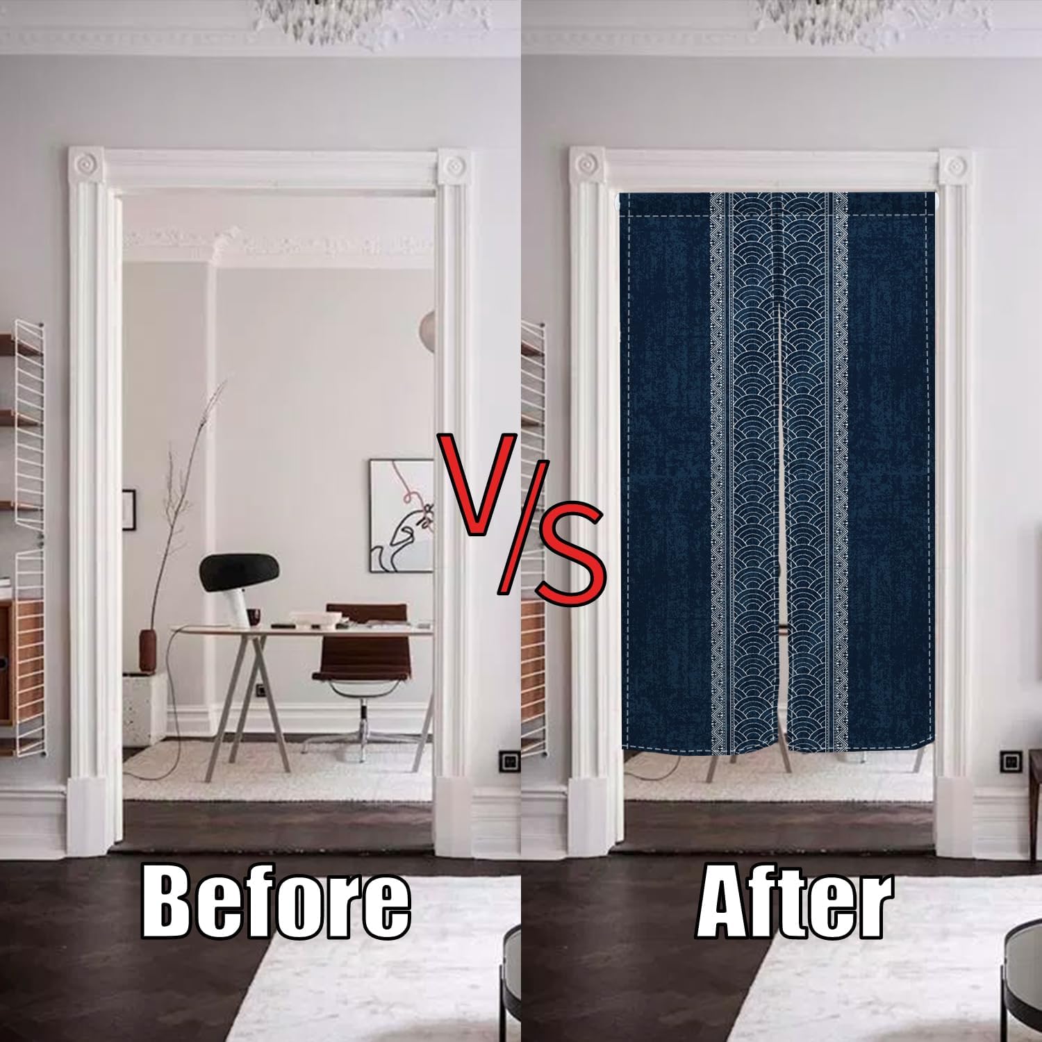 Royal Blue Noren Door Curtain 335 x 559 Inches