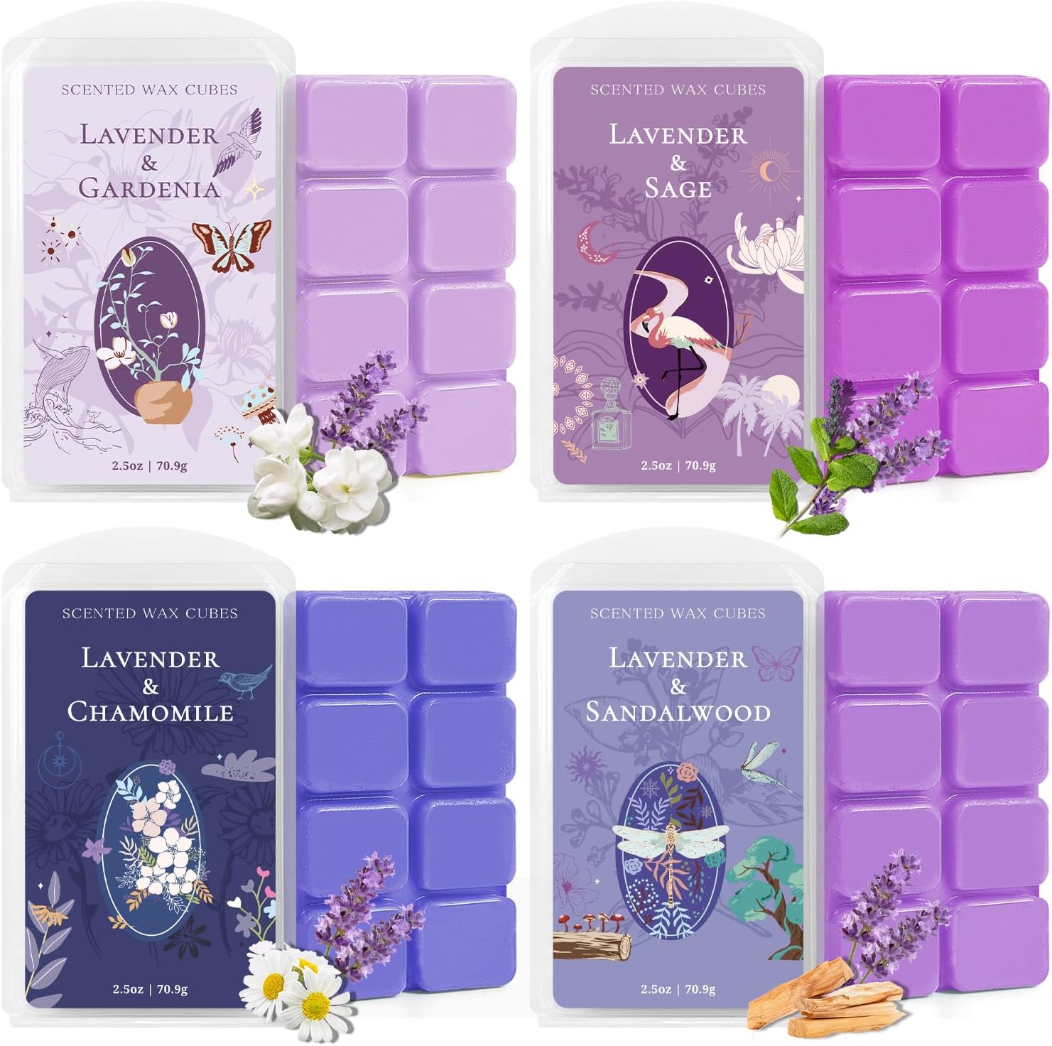 SCENTORINI Wax Melts 4-Pack Lavender Fragrance