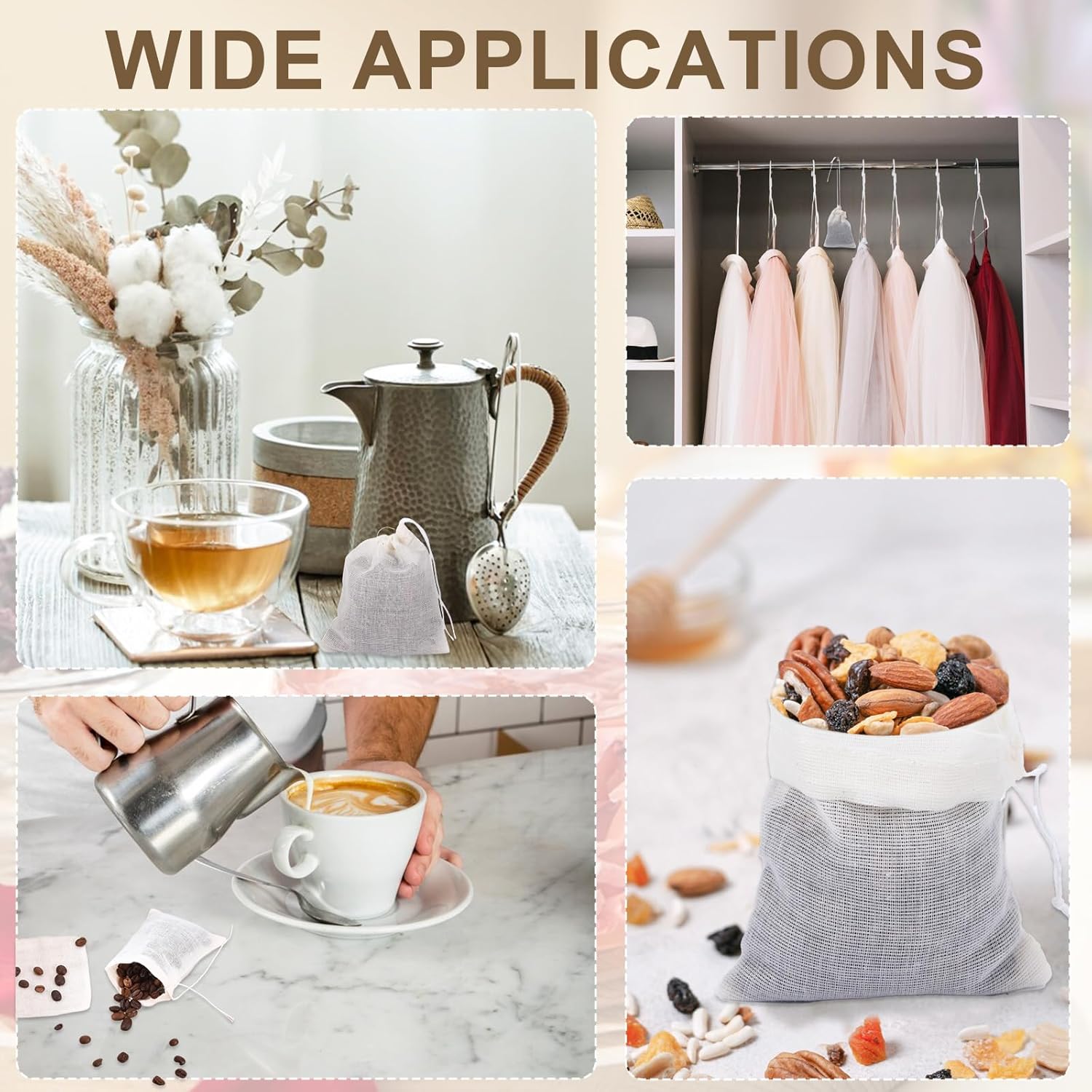 40Pcs Spice Bags for Cooking and Storage