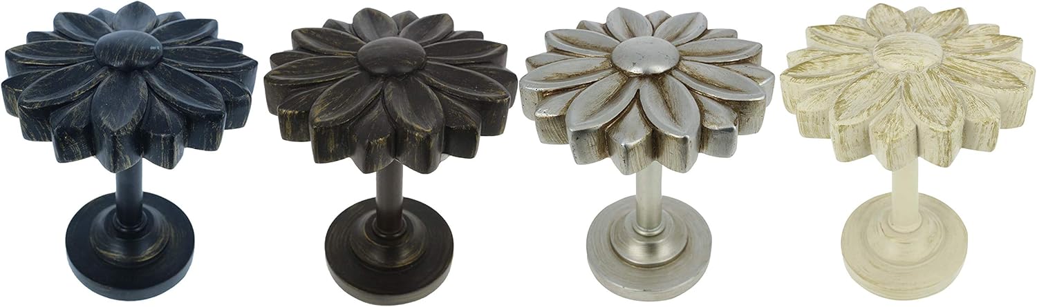 MERIVILLE 2-Piece Blossom Medallion Holdbacks with Bronze Finish