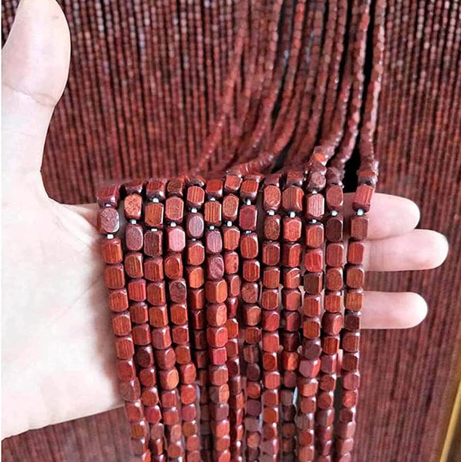 Natural Bamboo Beaded Curtain for Doorways