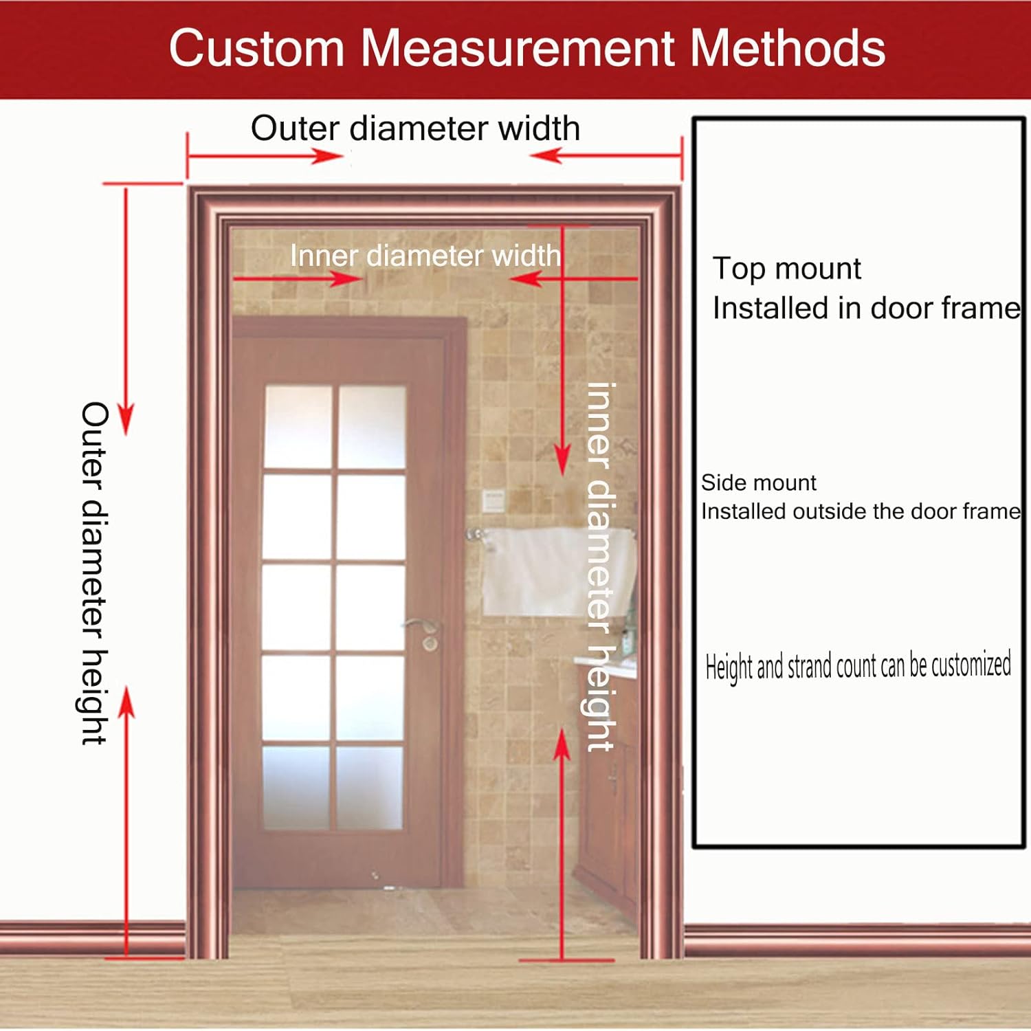 Wood Beaded Curtain for Doorway and Room Divider