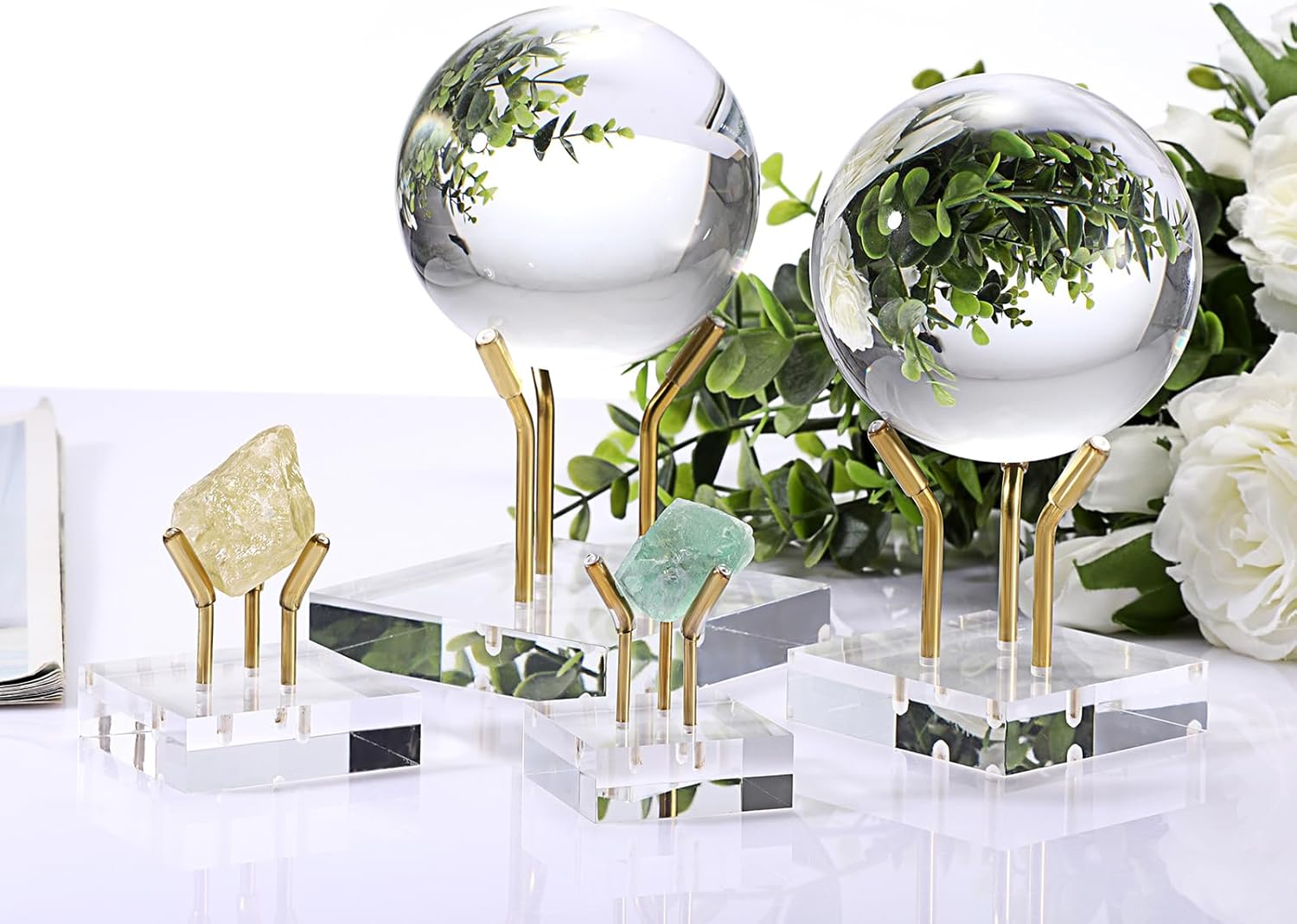 Hipiwe Gold Metal Easel with Acrylic Base Display Stand