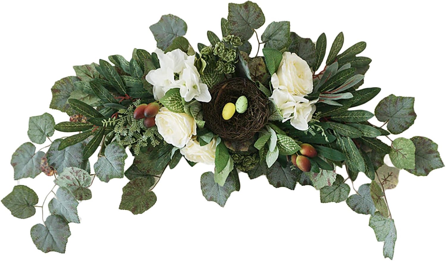MOTUZP 307 Inch Spring Greenery Swag Wreath