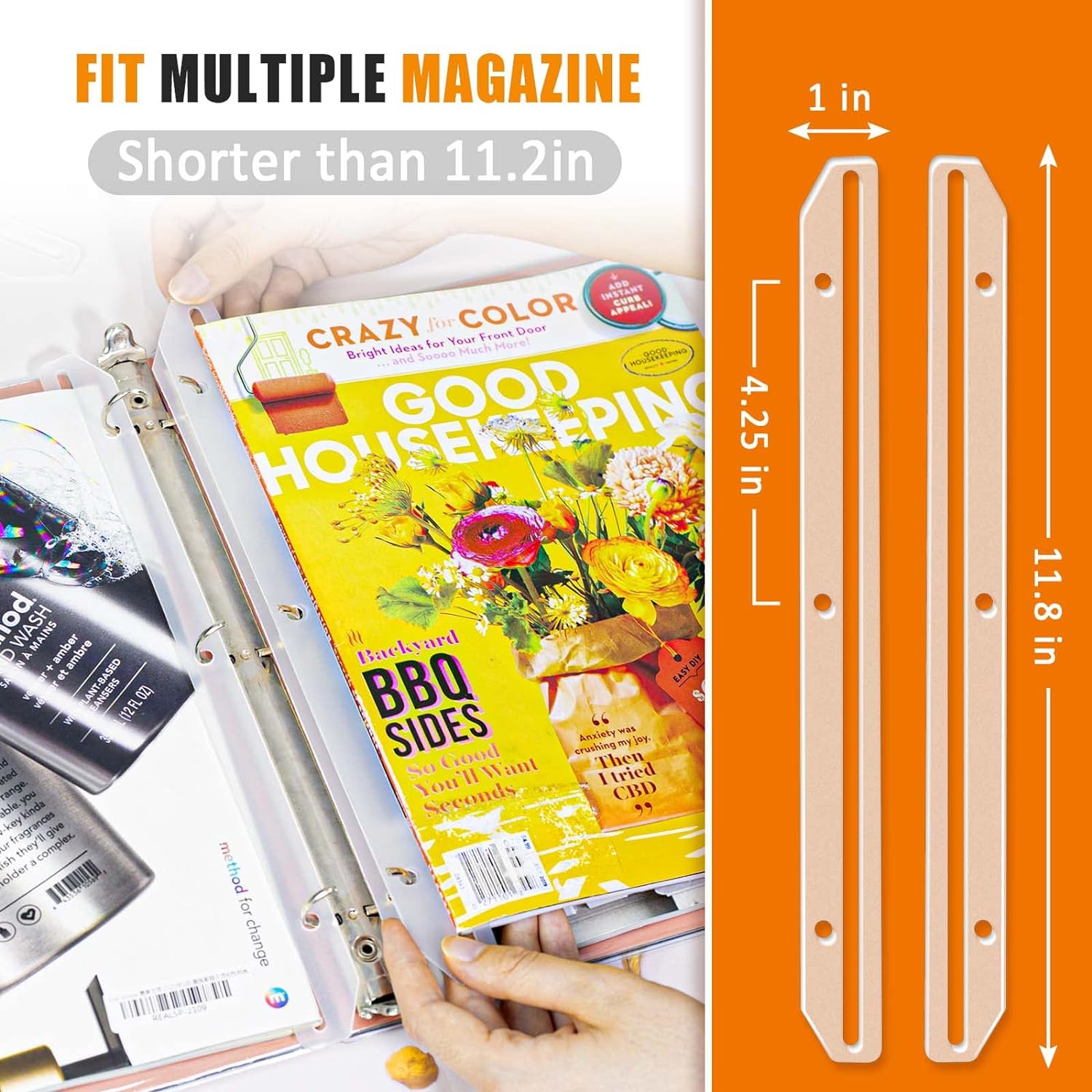 40Pcs 3 Hole Magazine Holders Organizer Strips