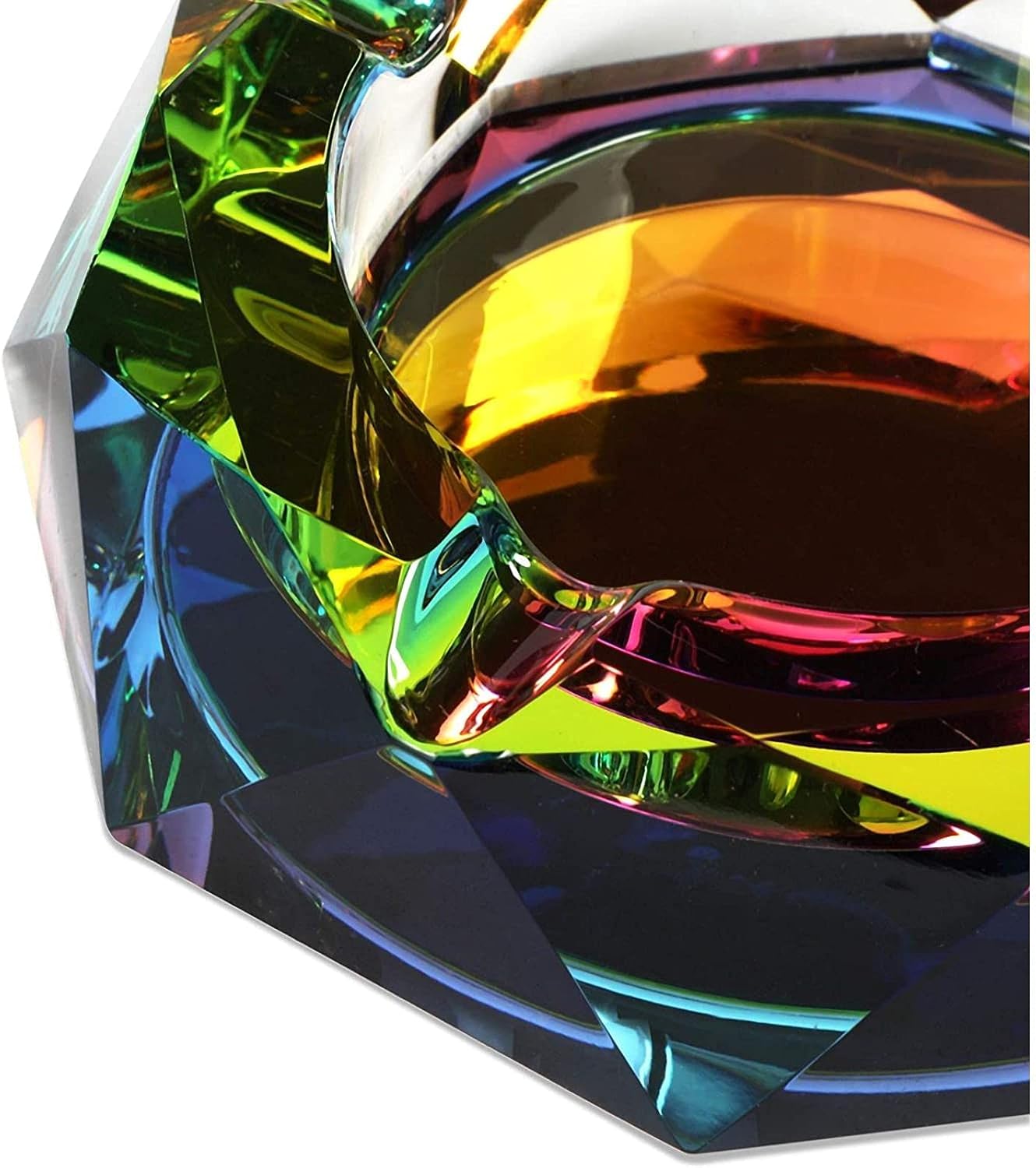 Okuna Outpost 5-Inch Rainbow Glass Ashtray