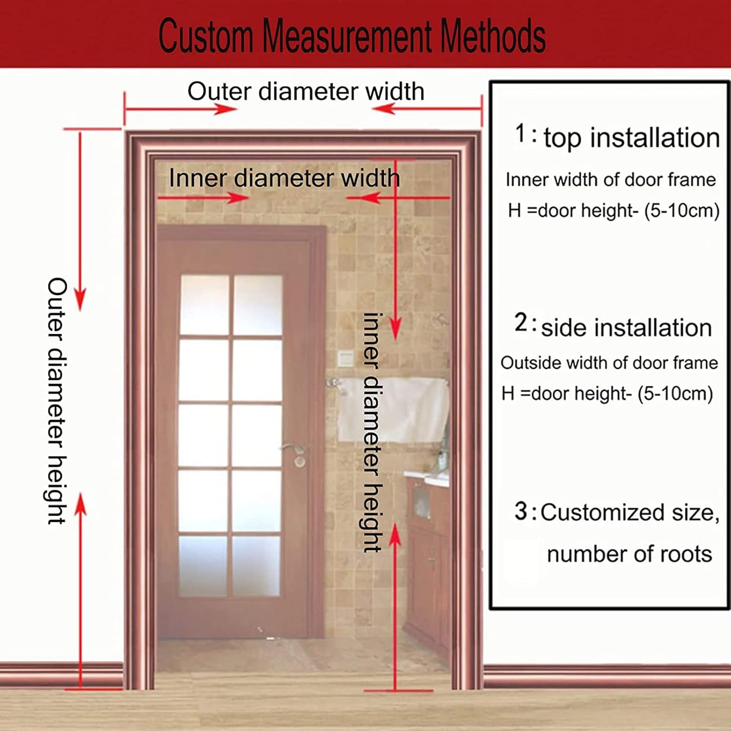 Natural Bamboo Beaded Curtain for Doorways