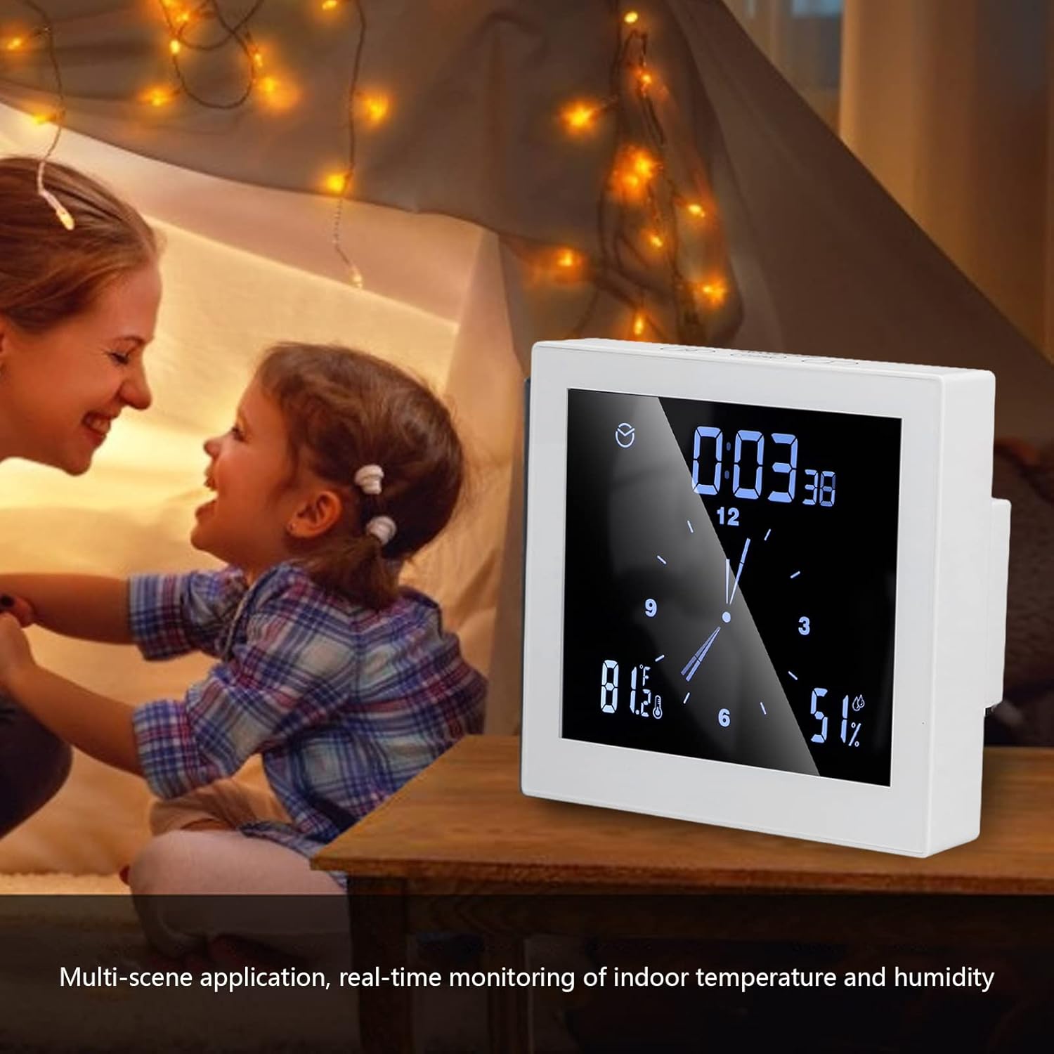 5in Wall Shower Clock Timer Alarm Analog Bathroom Clock with Digital Display